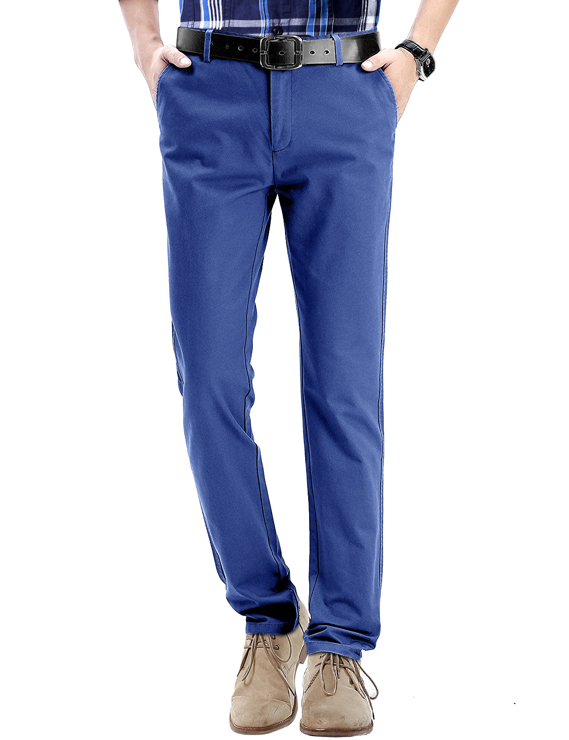 1 Men's Slim Casual Trousers #8025-2