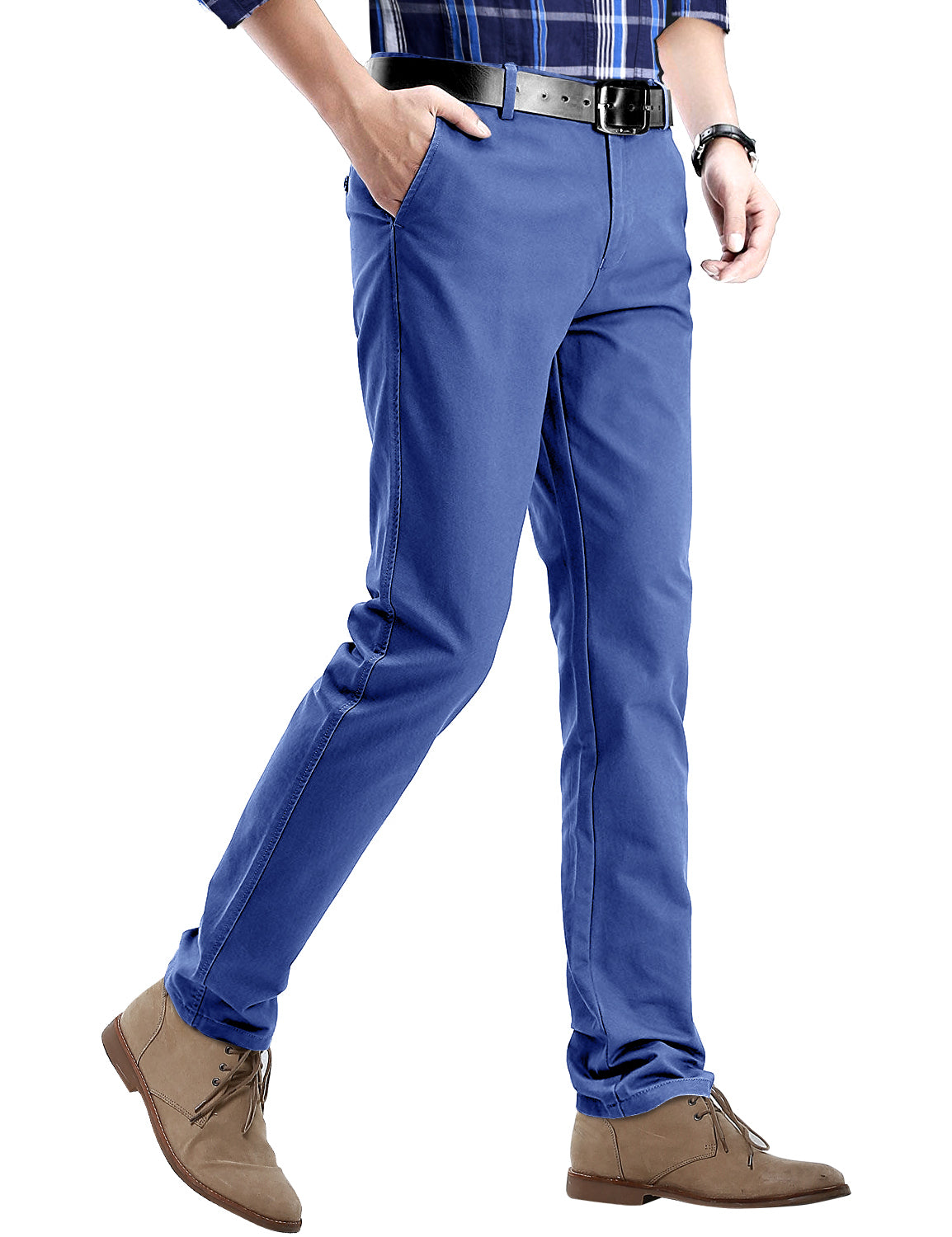 1 Men's Slim Casual Trousers #8025-2