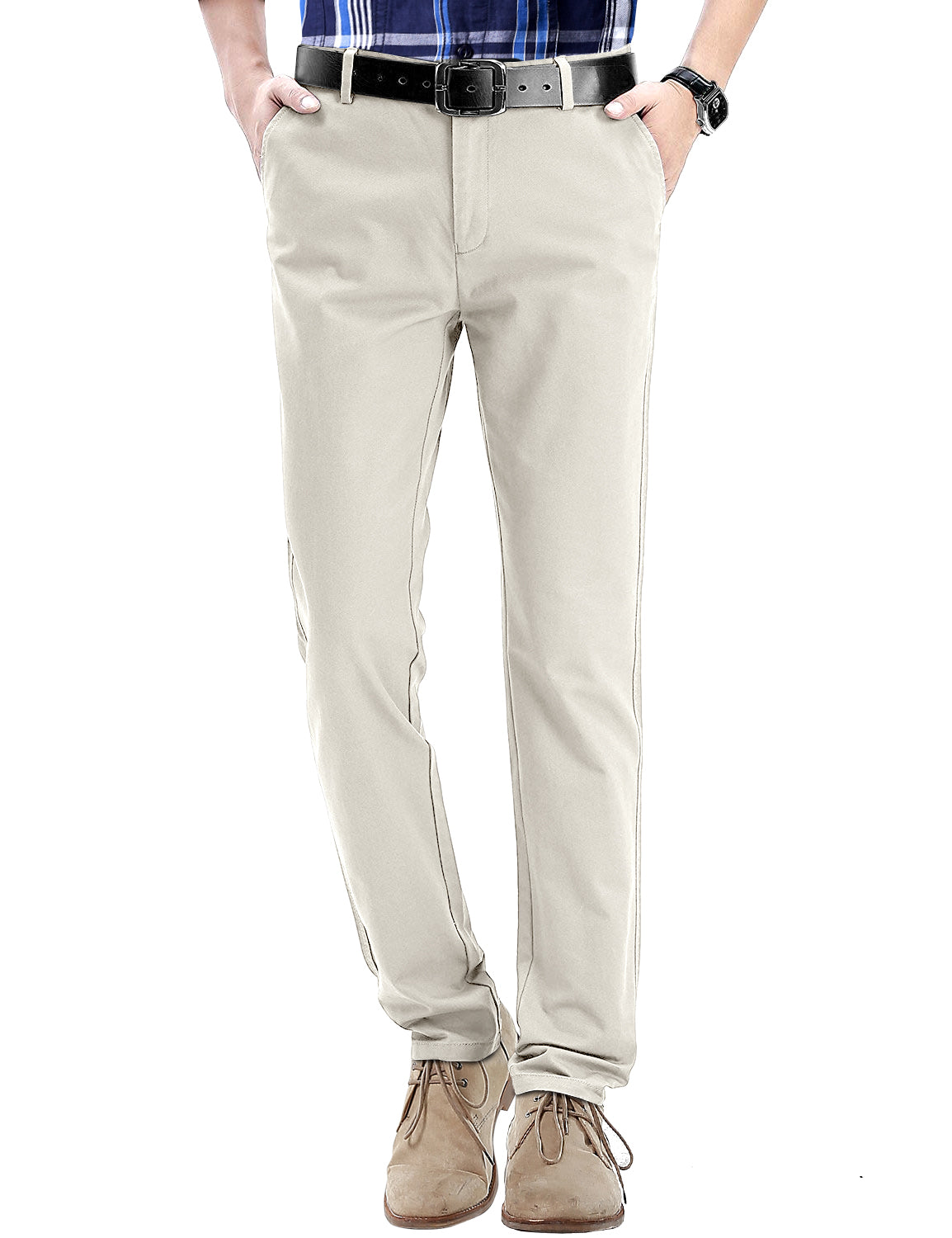 1 Men's Slim Casual Trousers #8025-2
