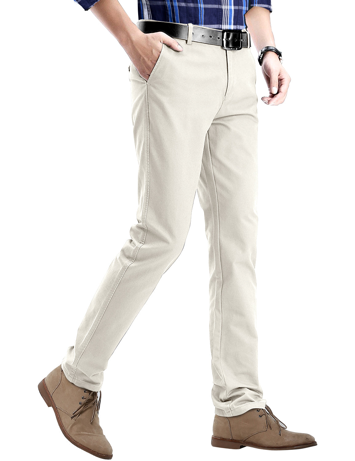 1 Men's Slim Casual Trousers #8025-2
