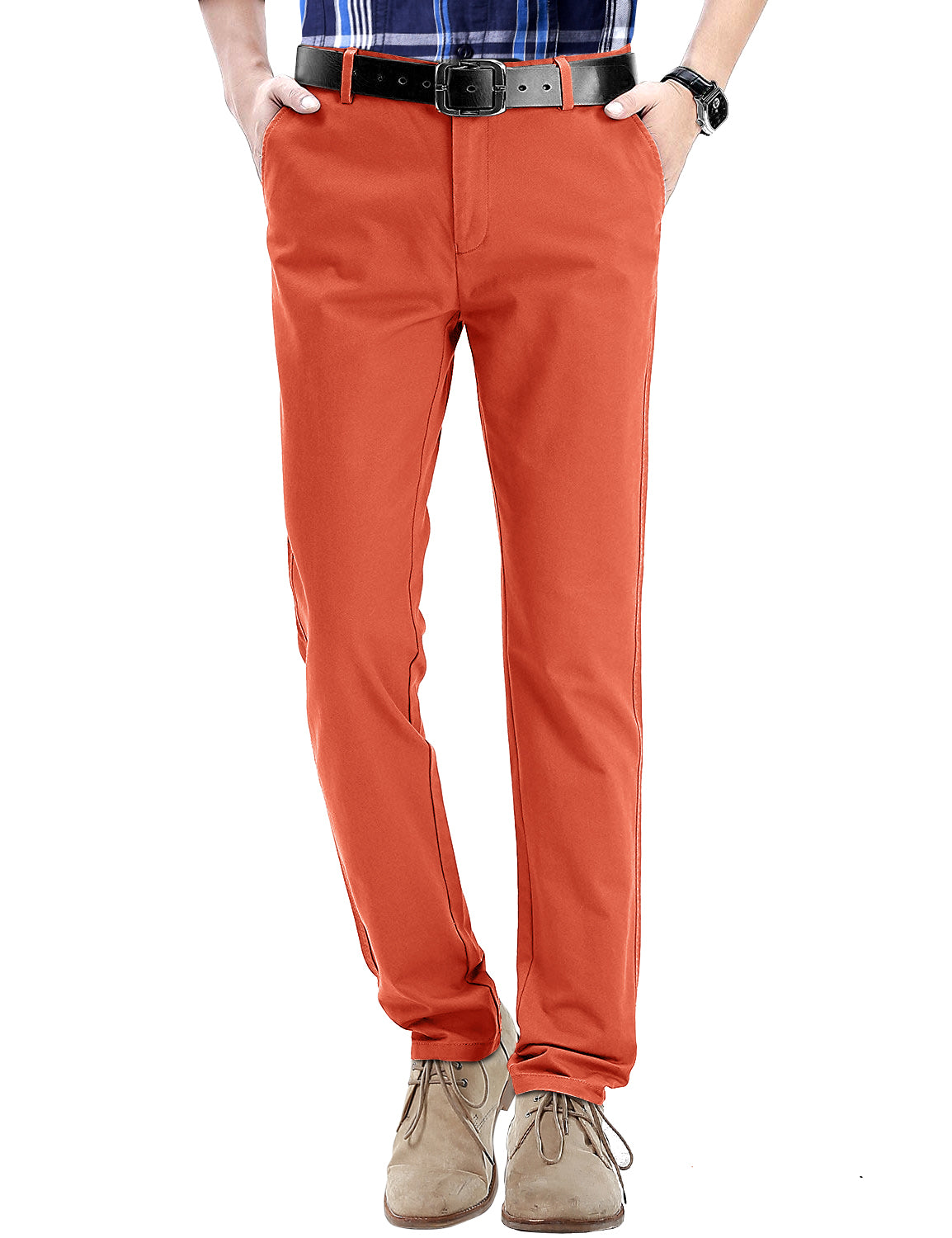 1 Men's Slim Casual Trousers #8025-2