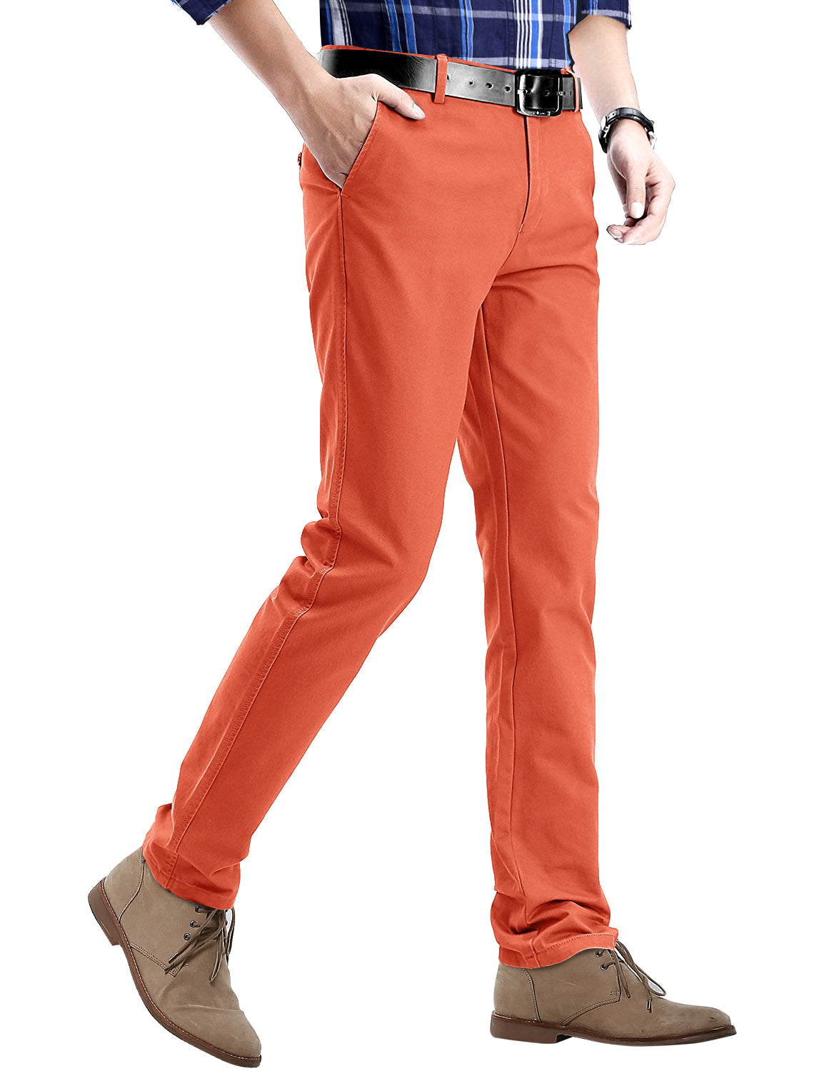 1 Men's Slim Casual Trousers #8025-2