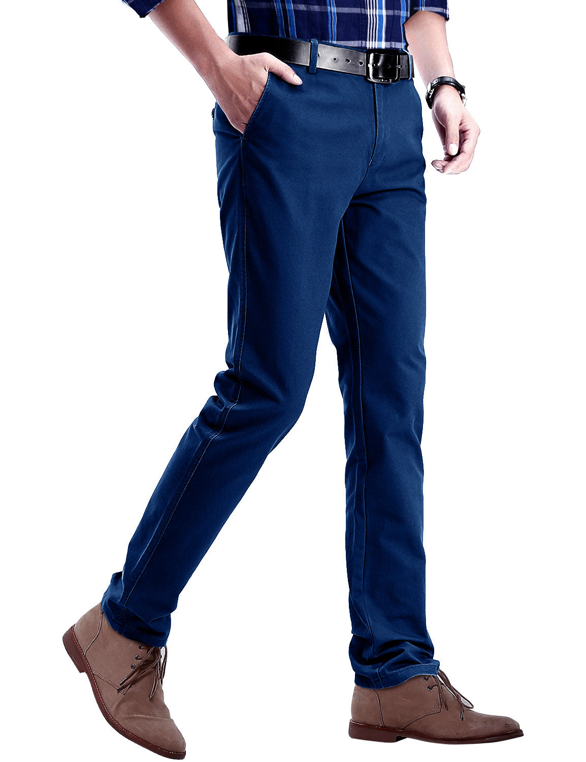 1 Men's Slim Casual Trousers #8025-2
