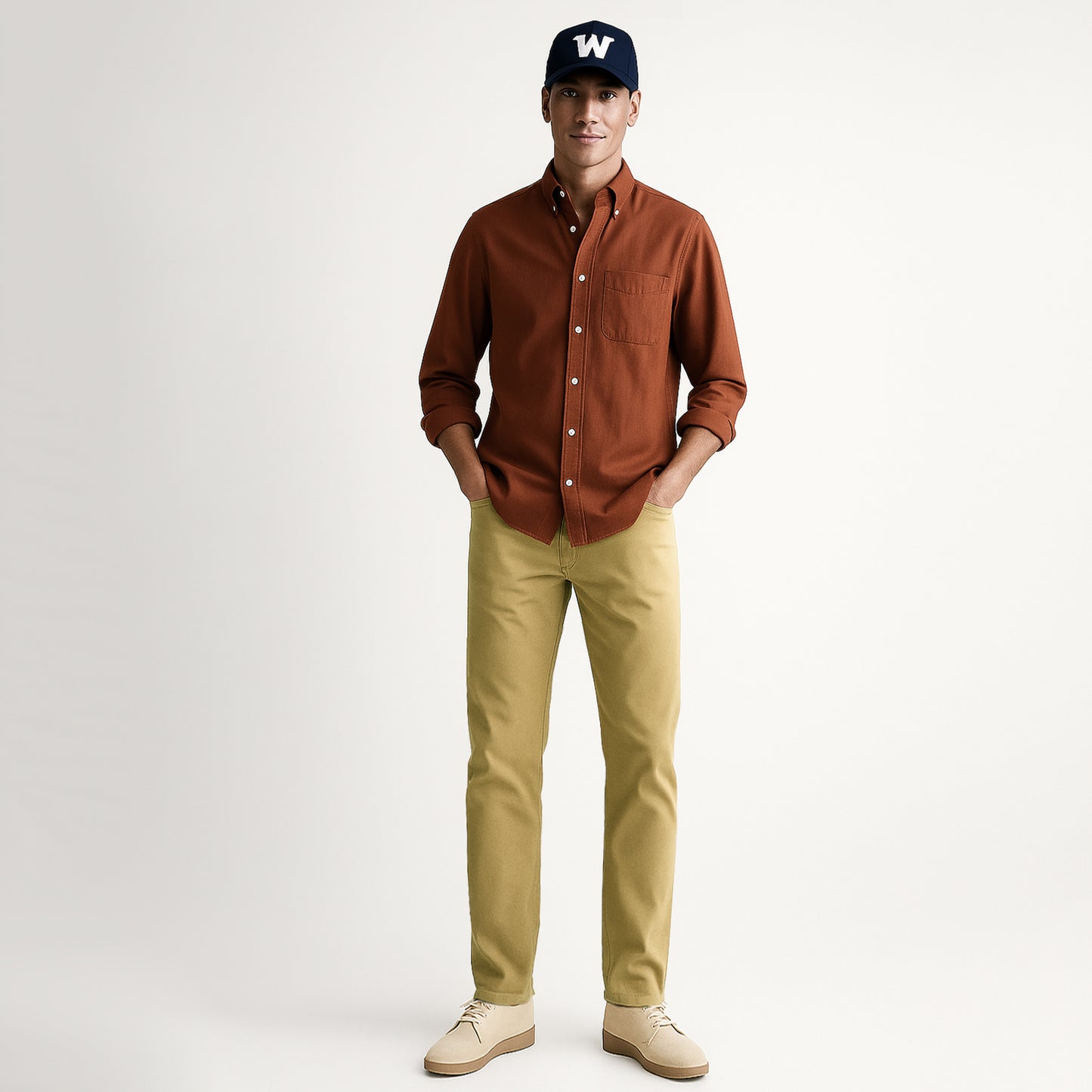 1Match Men's Slim Fit Straight Leg Casual Trouser #8032