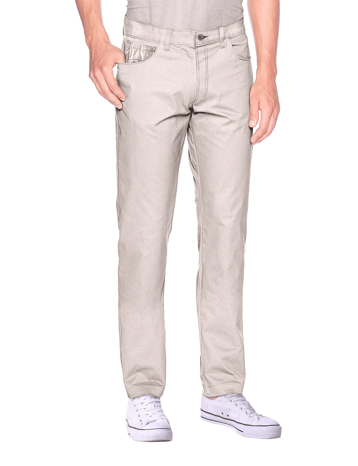 1Match Men's Slim Fit Straight Leg Casual Trouser #8032