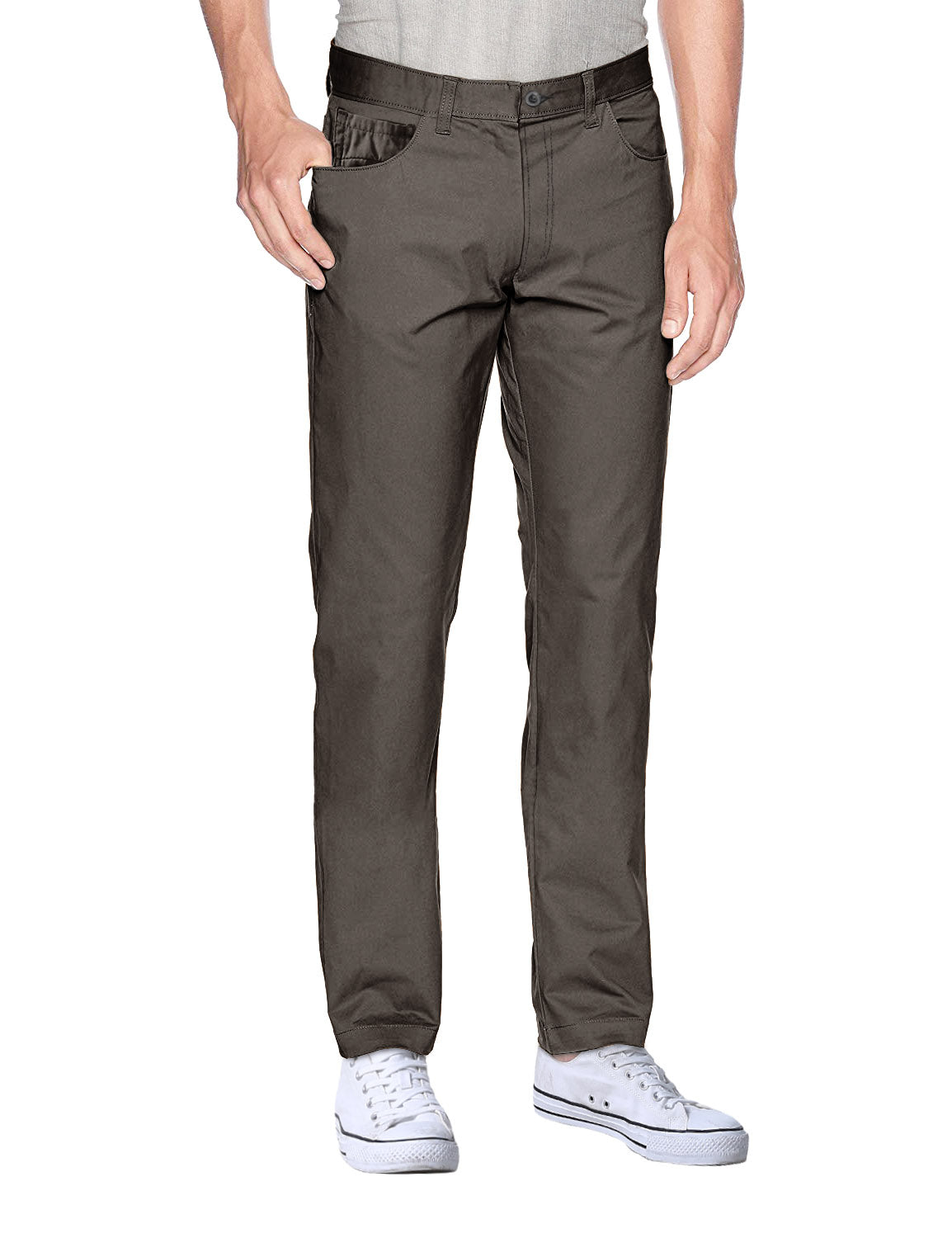 1Match Men's Slim Fit Straight Leg Casual Trouser #8032