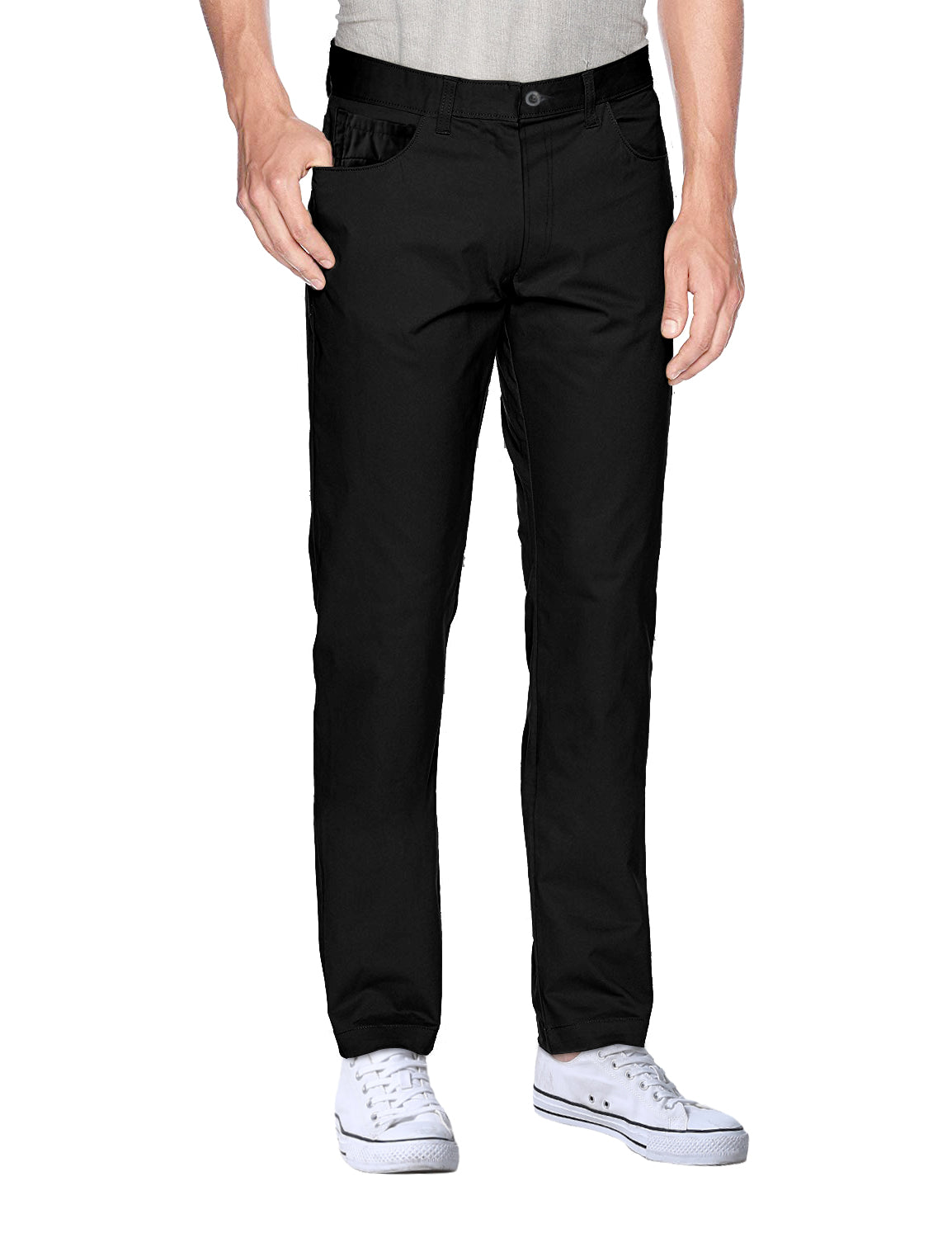1Match Men's Slim Fit Straight Leg Casual Trouser #8032