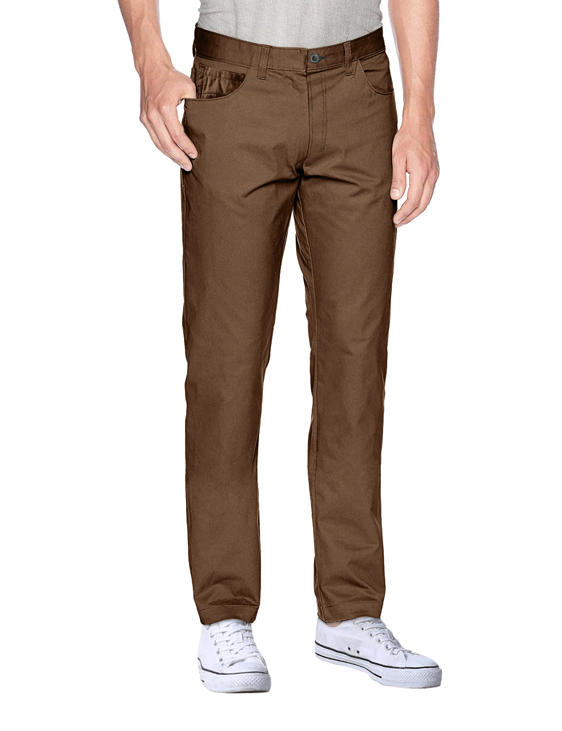 1Match Men's Slim Fit Straight Leg Casual Trouser #8032