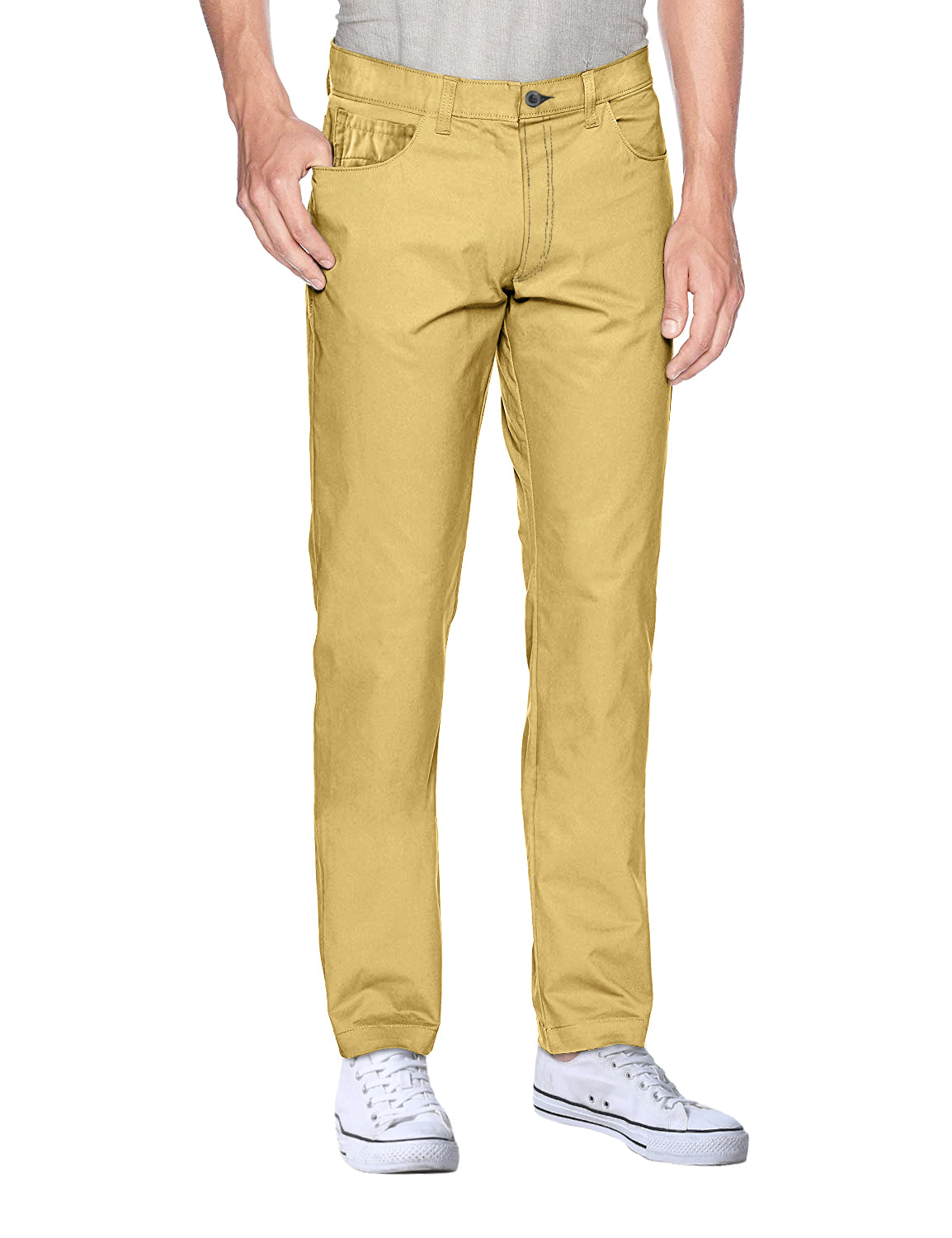 1Match Men's Slim Fit Straight Leg Casual Trouser #8032