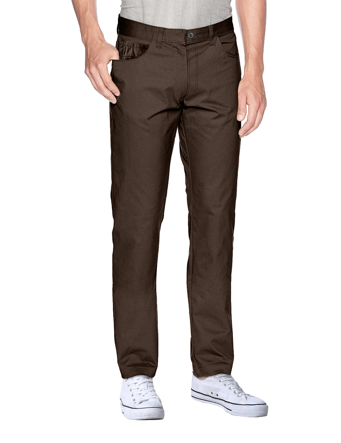 1Match Men's Slim Fit Straight Leg Casual Trouser #8032
