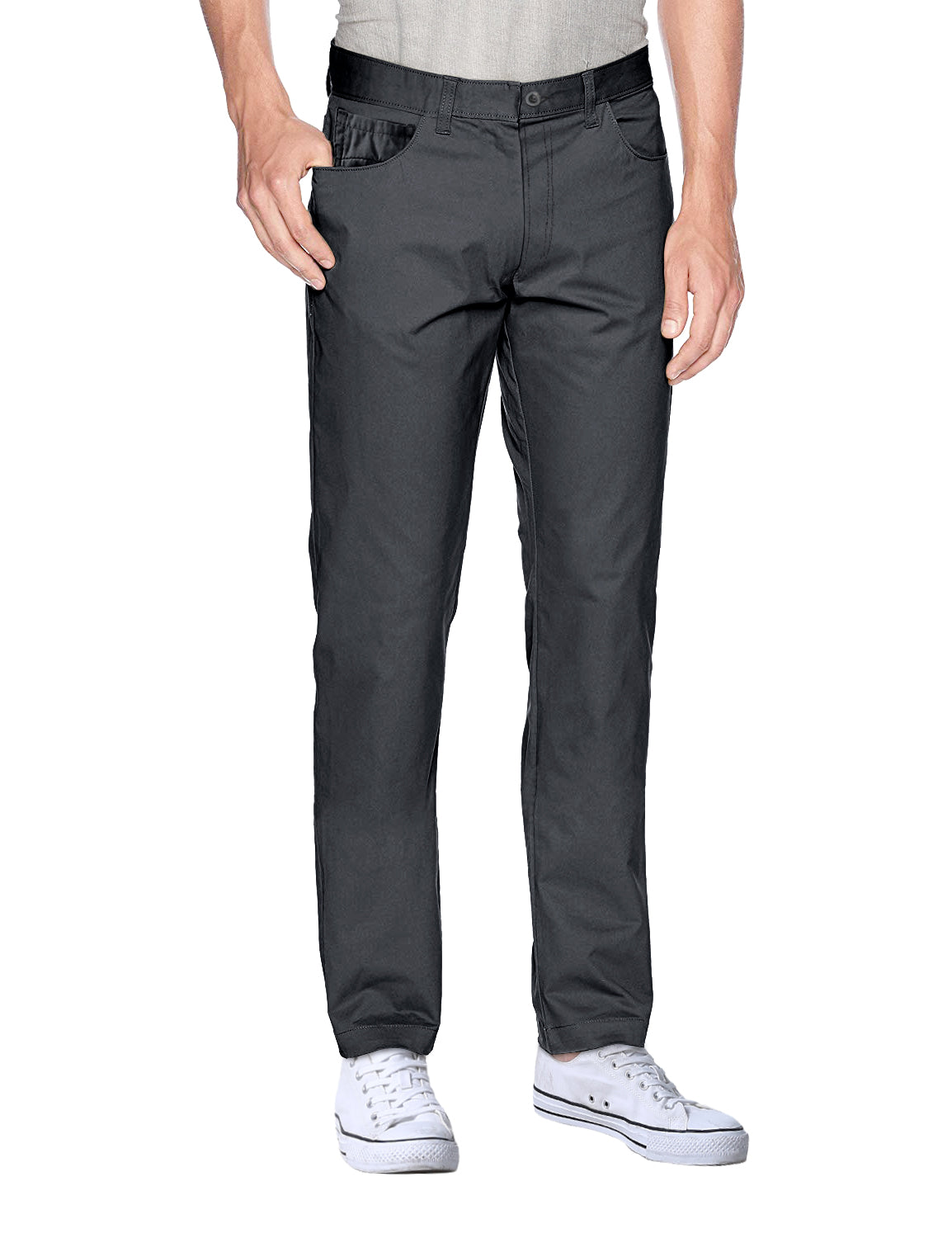1Match Men's Slim Fit Straight Leg Casual Trouser #8032