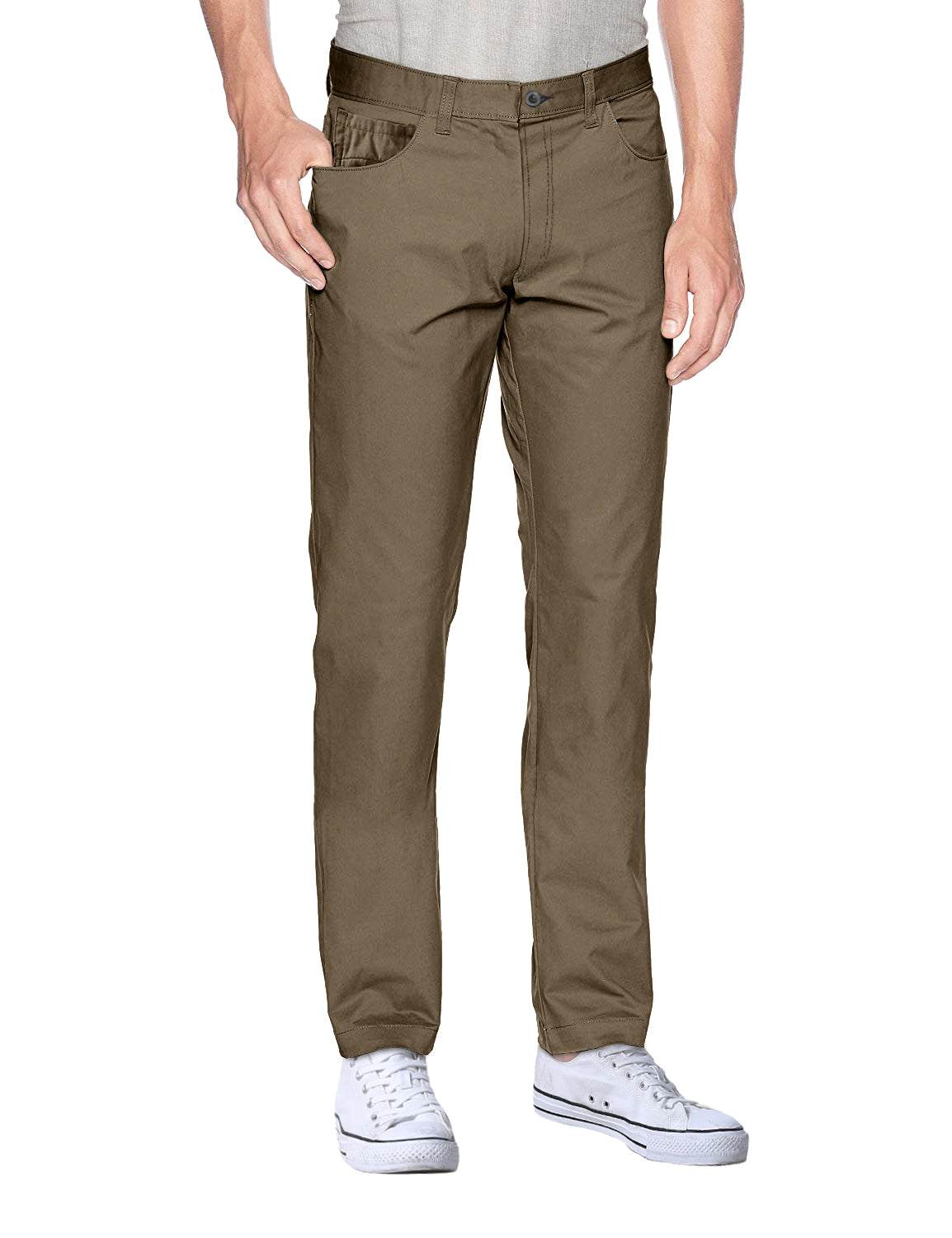 1Match Men's Slim Fit Straight Leg Casual Trouser #8032