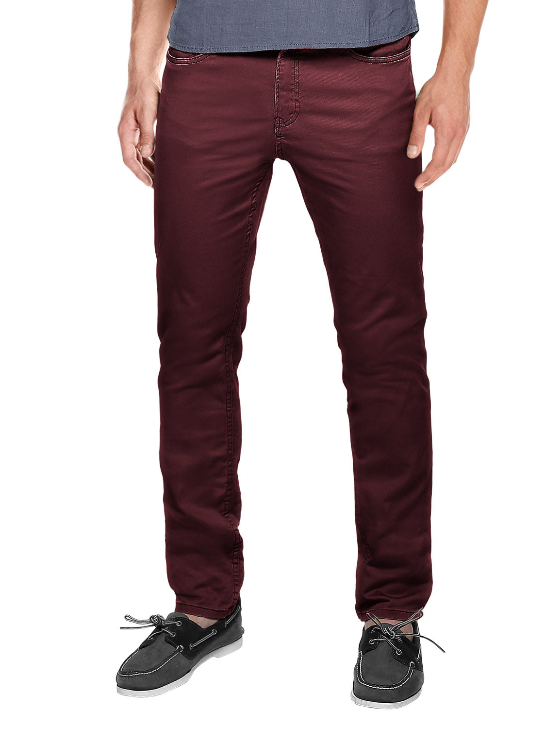 1Match Men's Slim Fit Straight Leg Casual Trouser #8032