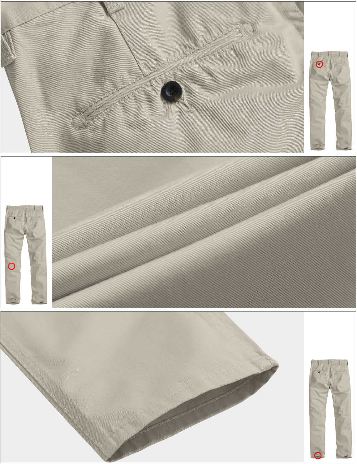 Match Men's Slim Fit Straight Leg Casual Trouser #8036