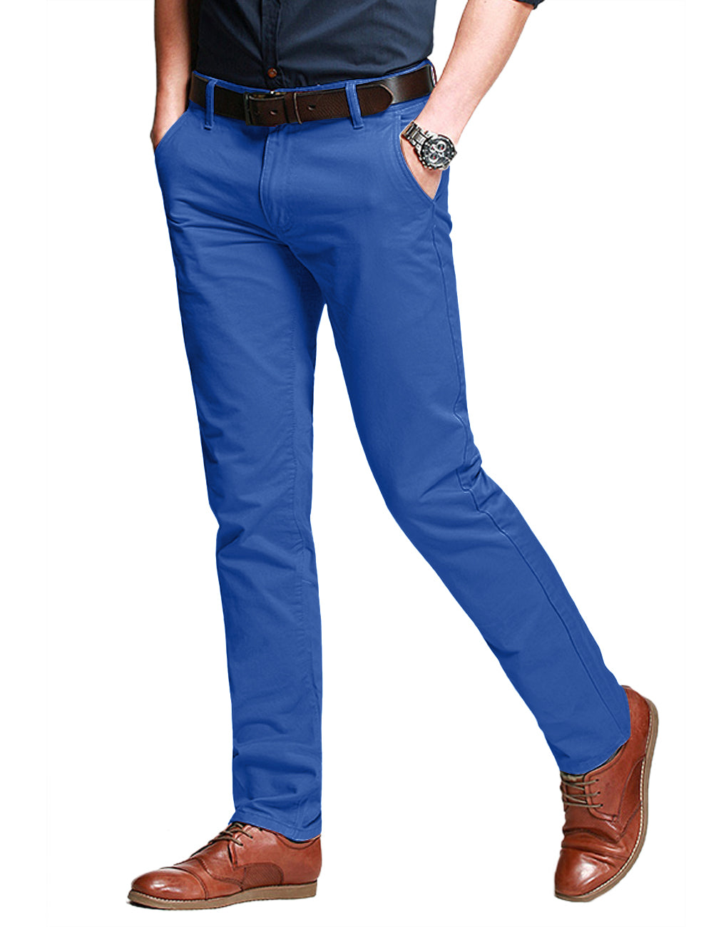 Men's Slim Fit Tapered Leg Stretch Casual Trouser #8050