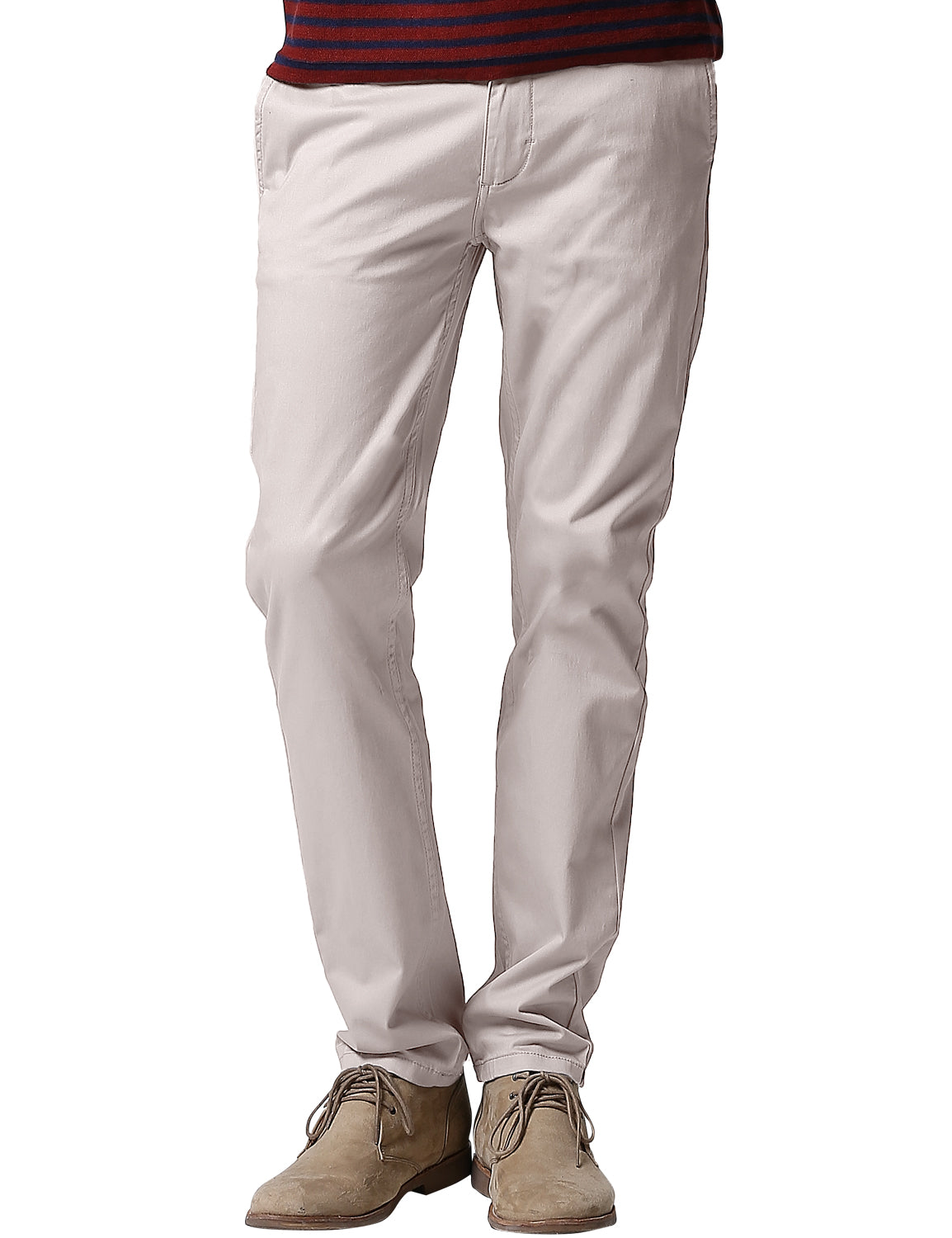 1 Men's Slim Fit Tapered Leg Stretch Casual Trouser #8050-2