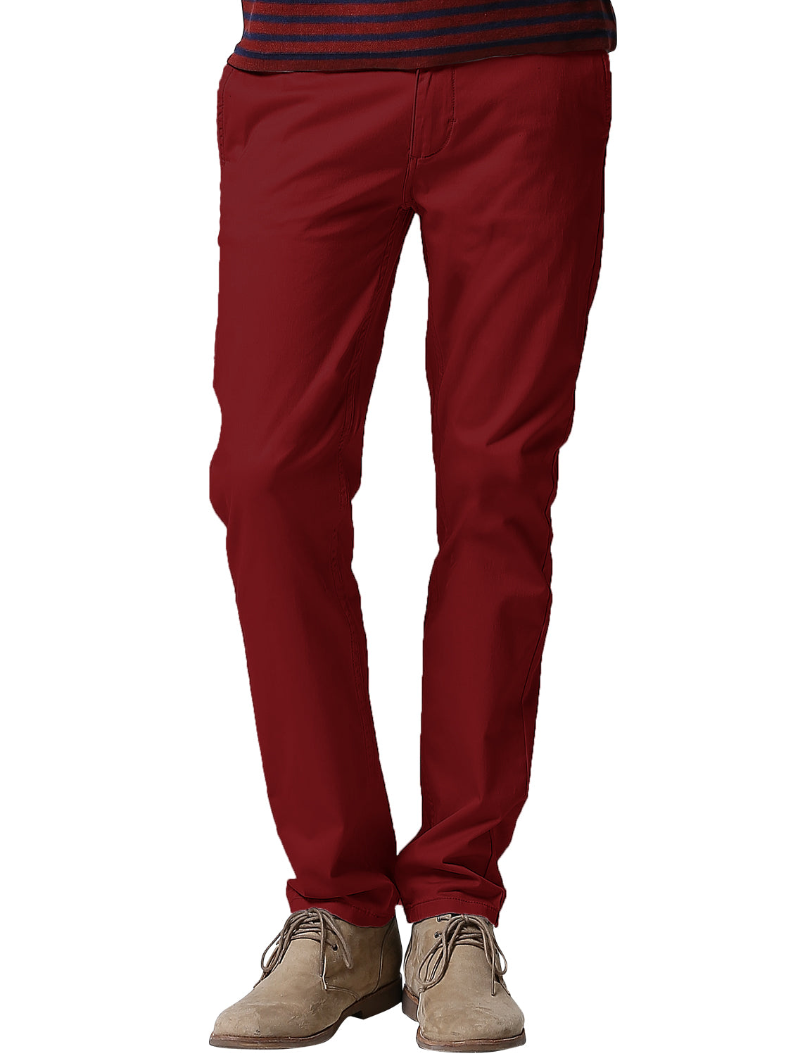1 Men's Slim Fit Tapered Leg Stretch Casual Trouser #8050-2