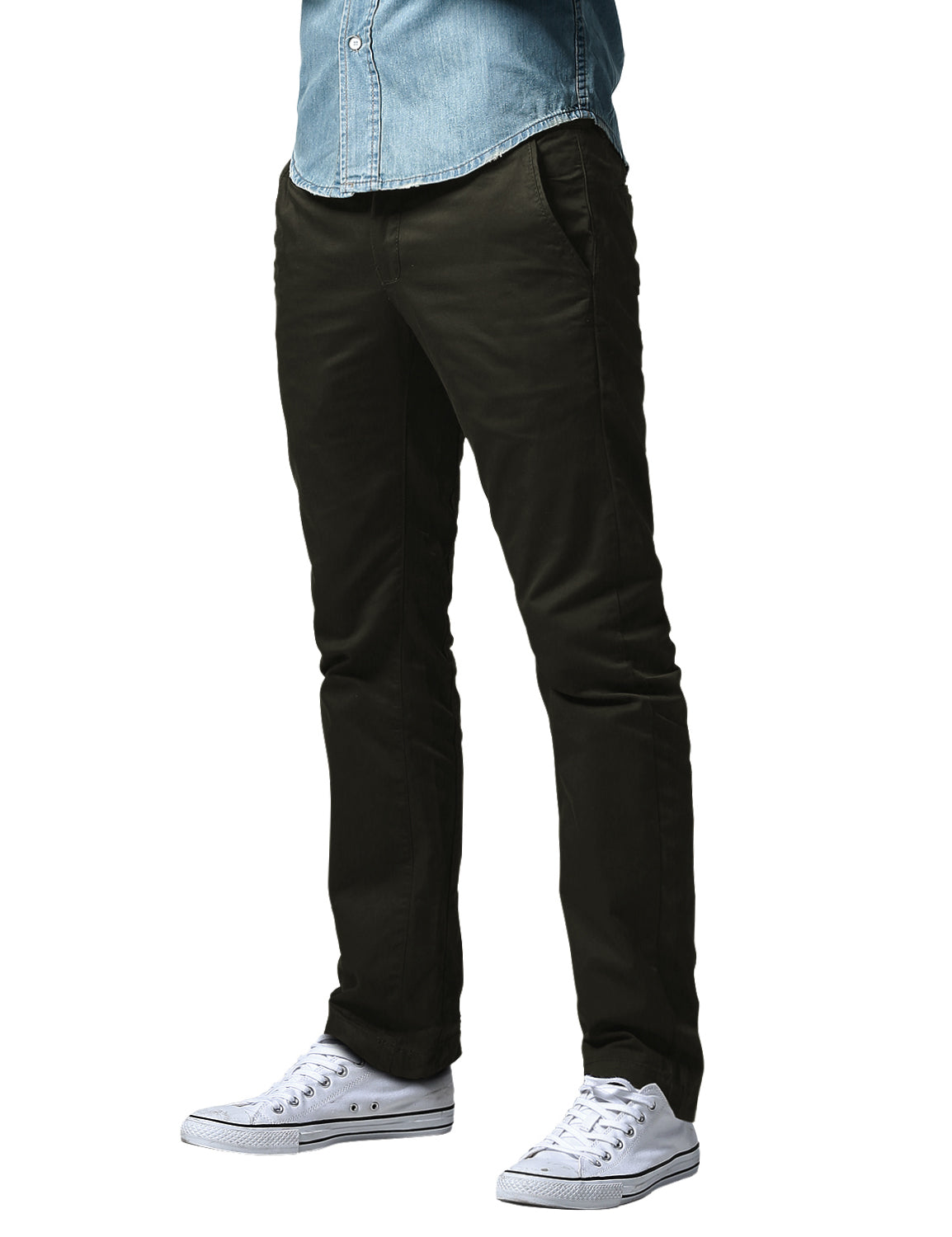 Men's Slim Fit Straight Leg Casual Trouser #8089