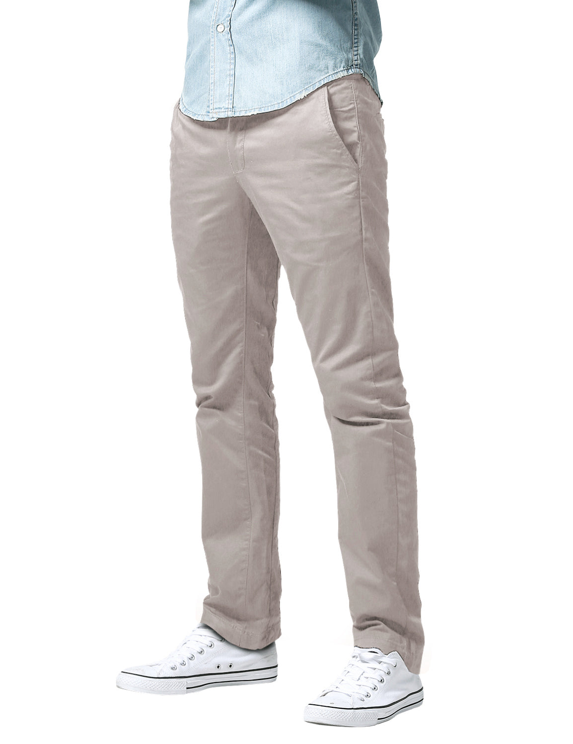 Men's Slim Fit Straight Leg Casual Trouser #8089