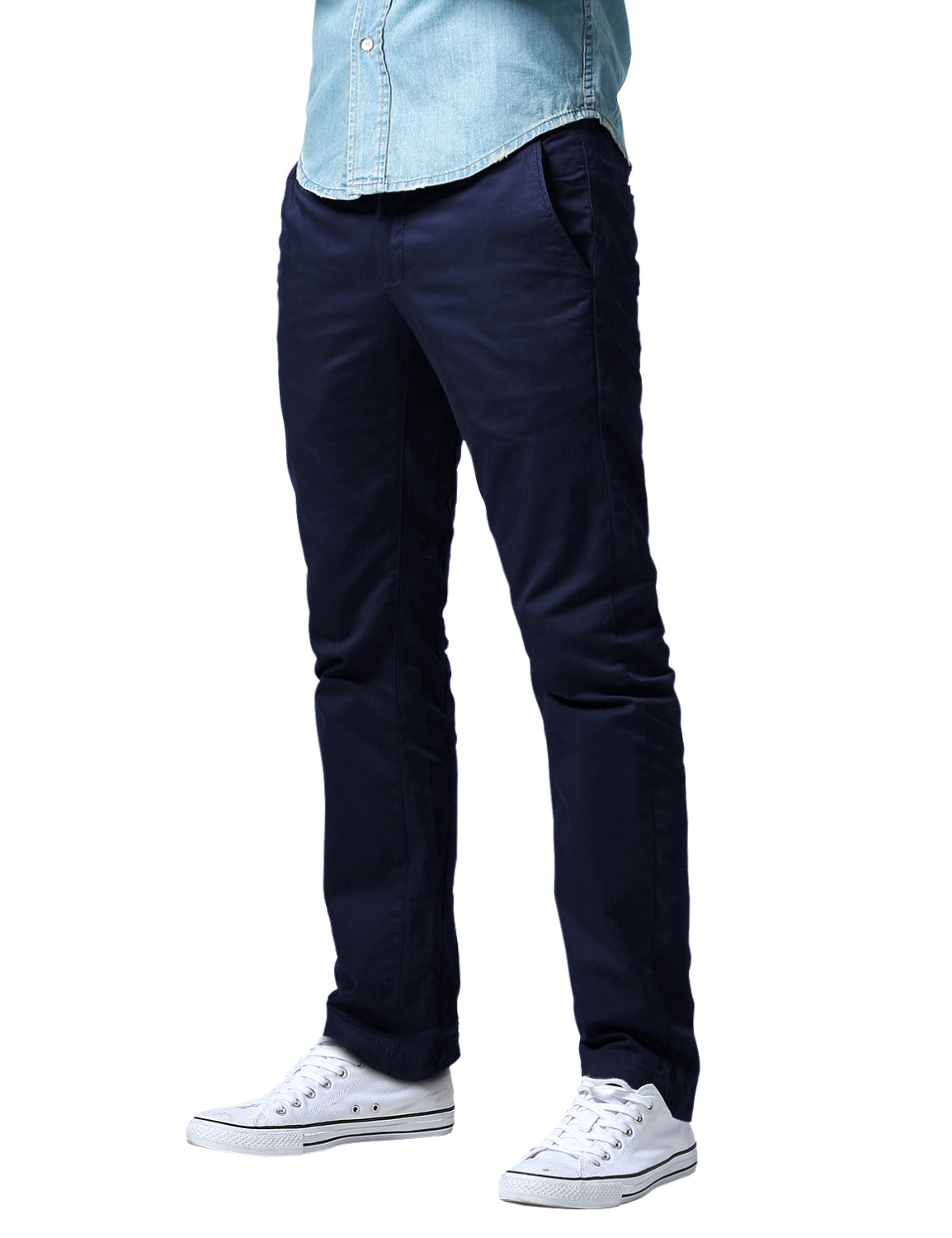 Men's Slim Fit Straight Leg Casual Trouser #8089