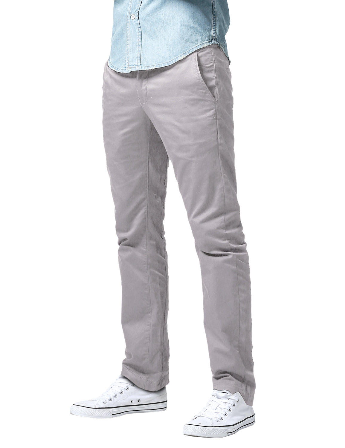 Men's Slim Fit Straight Leg Casual Trouser #8089