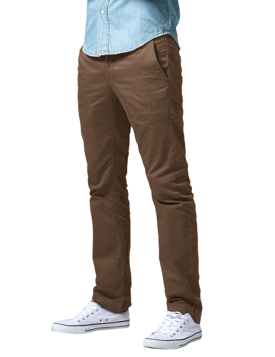 Men's Slim Fit Straight Leg Casual Trouser #8089