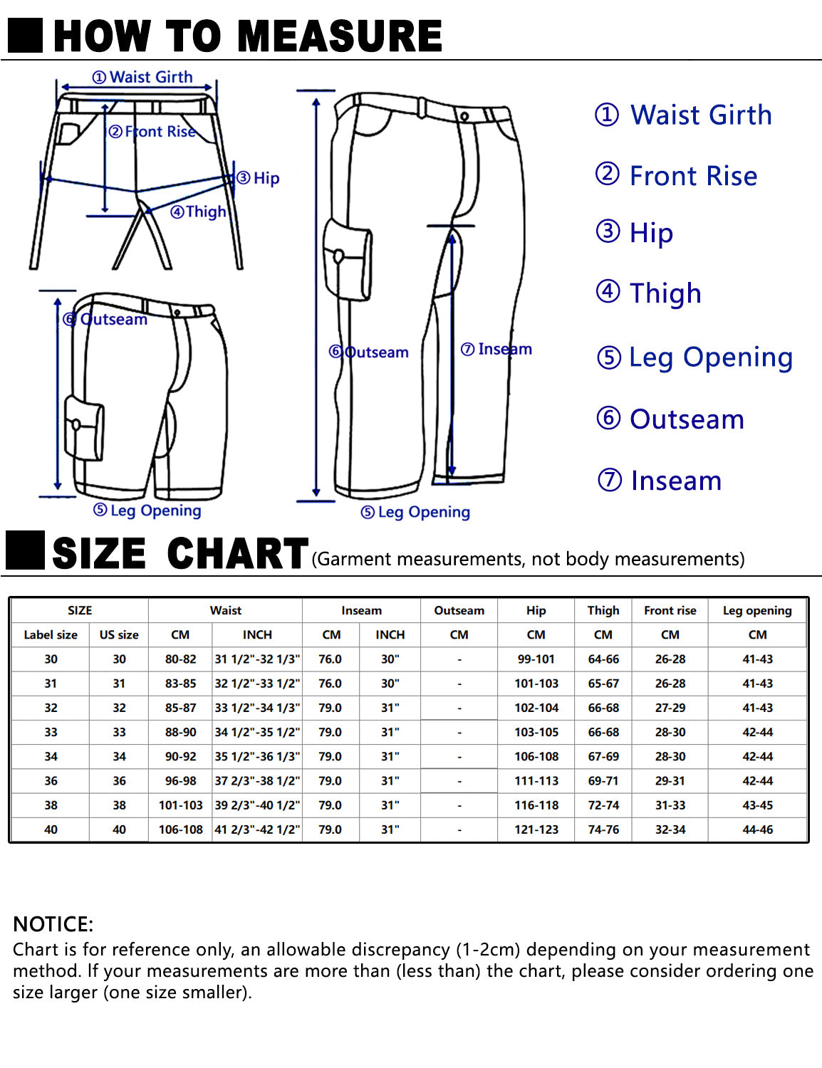 Match Men's Straight-Fit Work Wear Casual Pants #8104