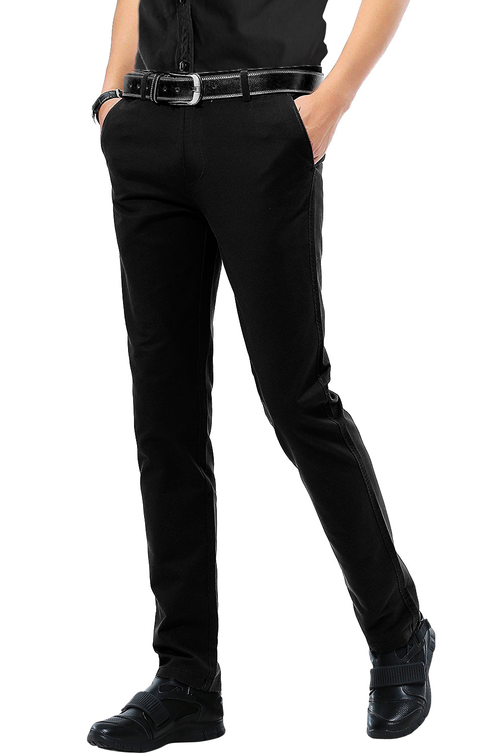 Men's Slim-Fitting Micro-Pleated Casual Pants #8105