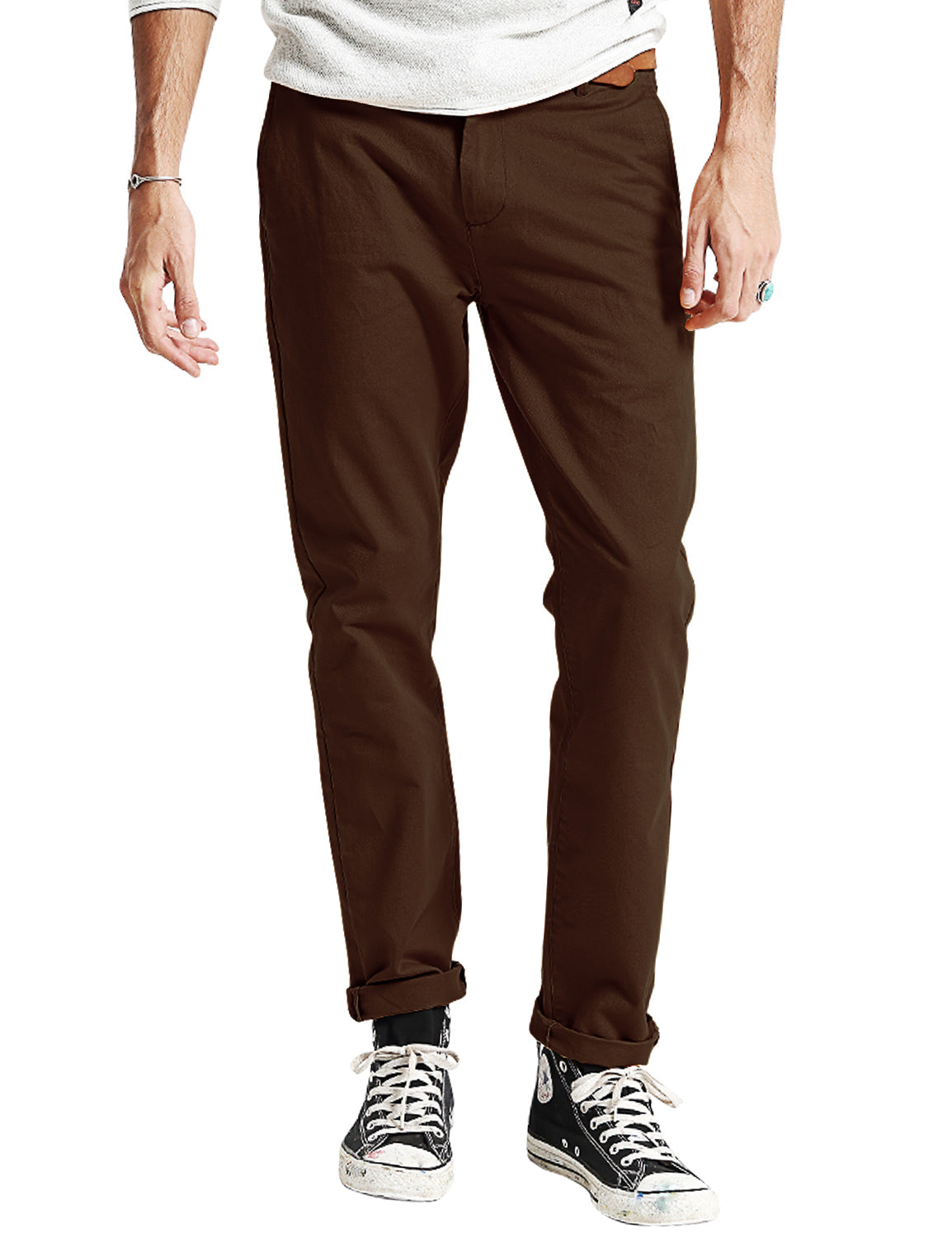 Men's Slim-Fitting Micro-Pleated Casual Pants #8105