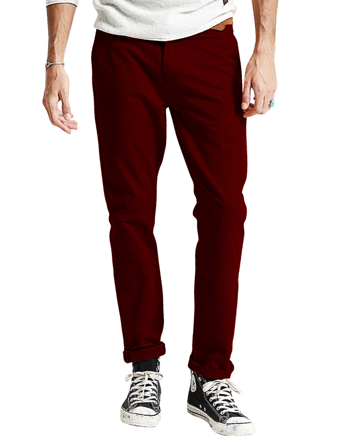 Men's Slim-Fitting Micro-Pleated Casual Pants #8105
