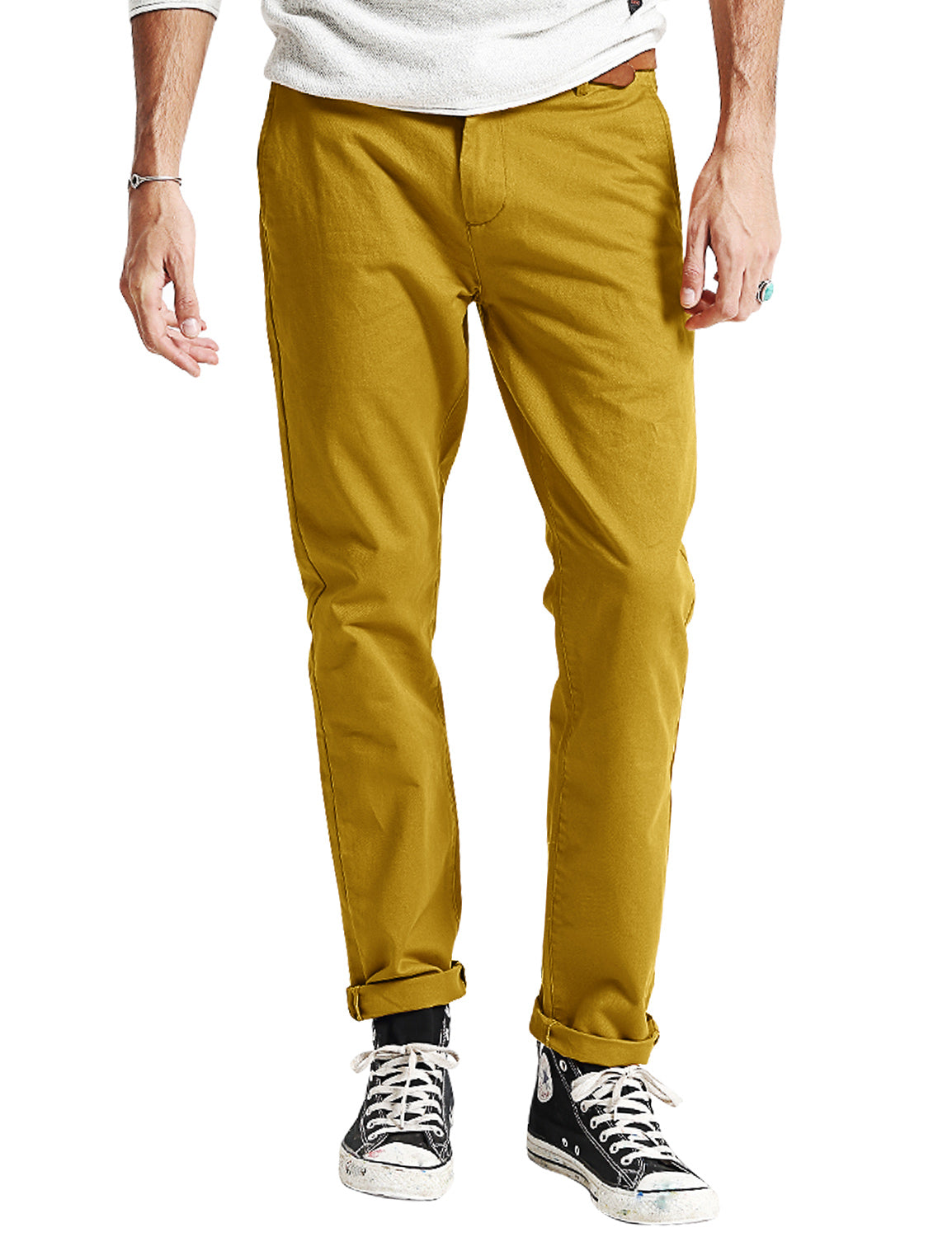 Men's Slim-Fitting Micro-Pleated Casual Pants #8105