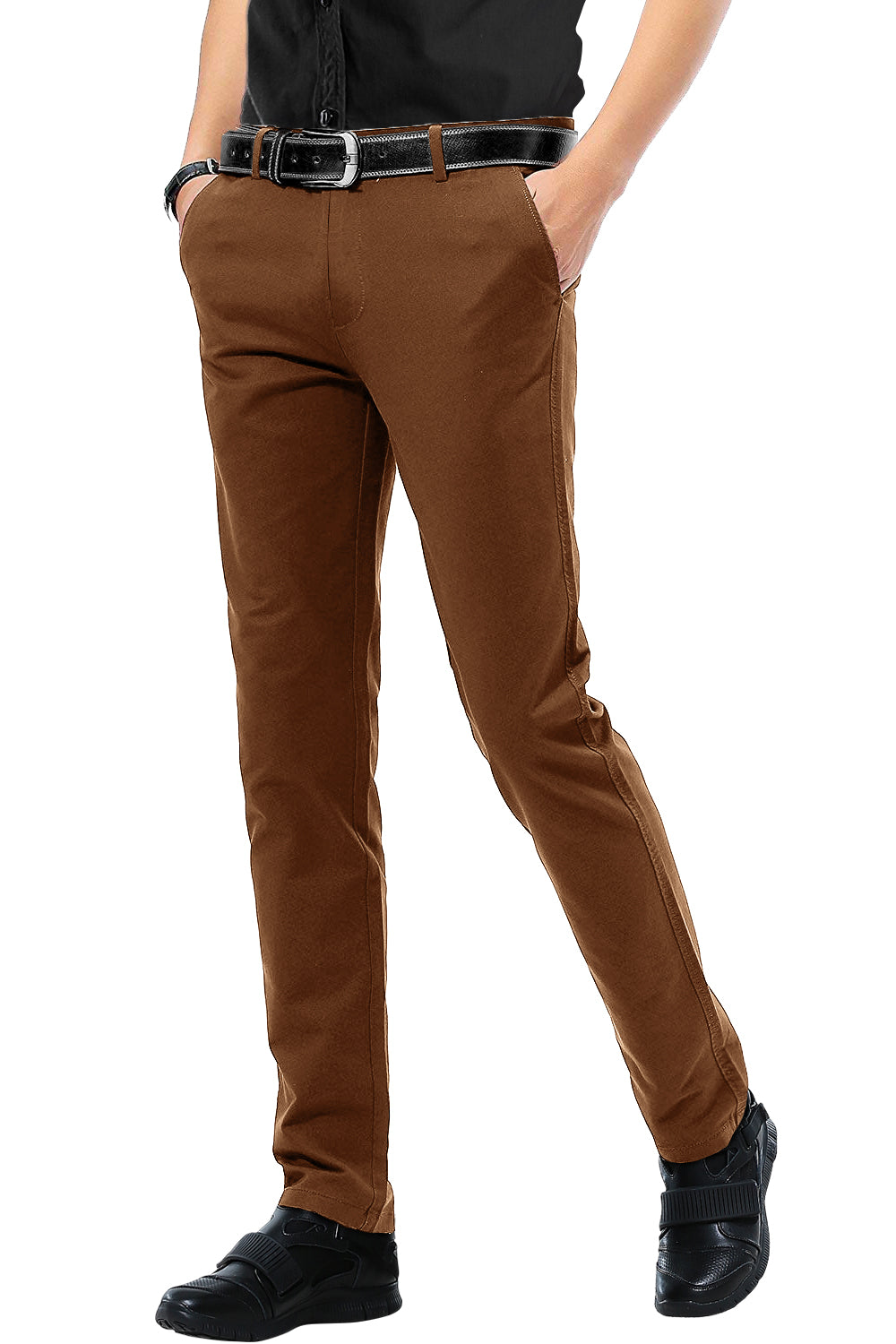 Men's Slim-Fitting Micro-Pleated Casual Pants #8105