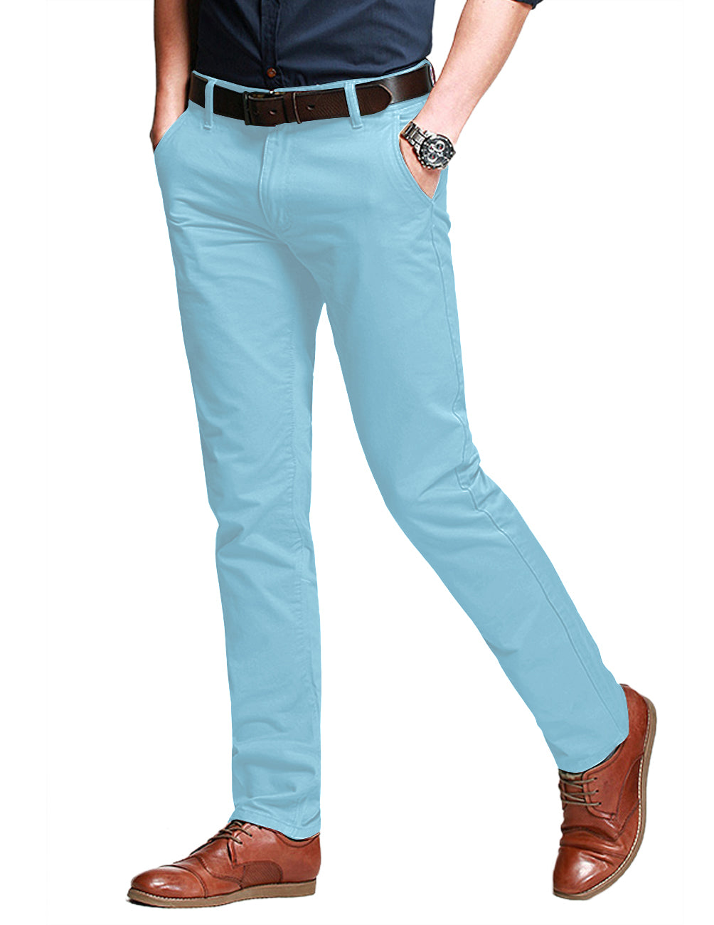 Men's Slim-Fitting Micro-Pleated Casual Pants #8105