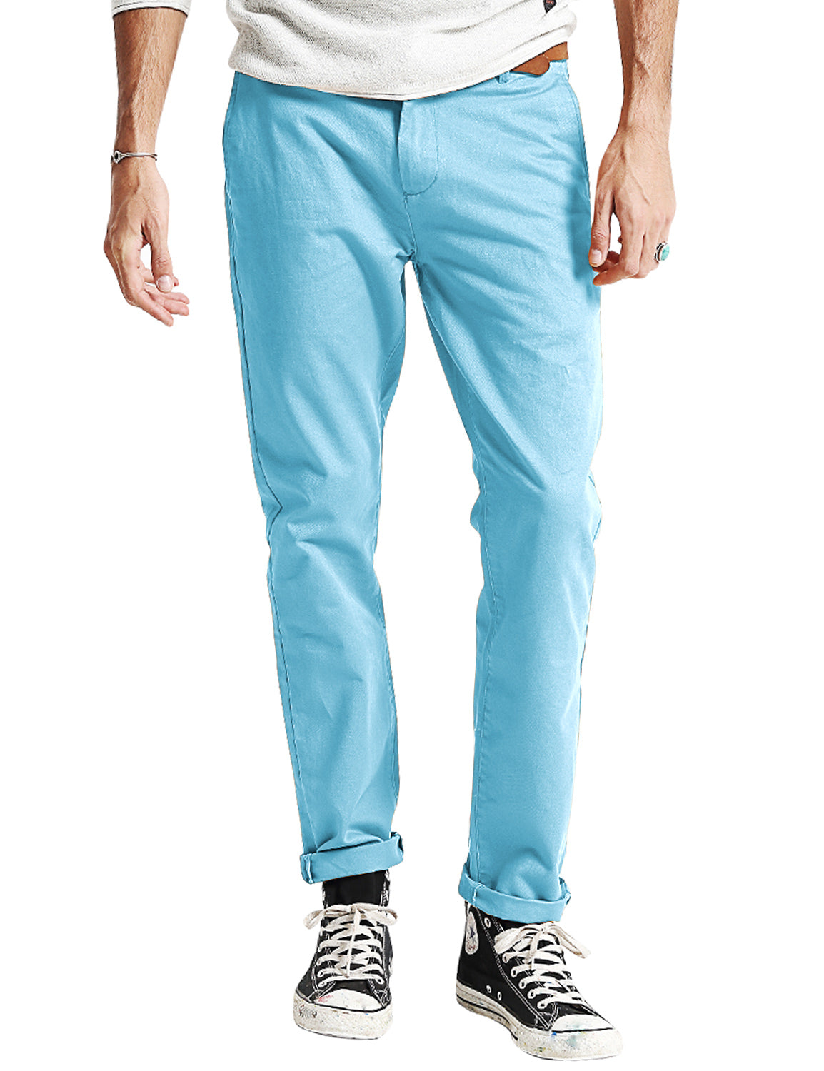 Men's Slim-Fitting Micro-Pleated Casual Pants #8105