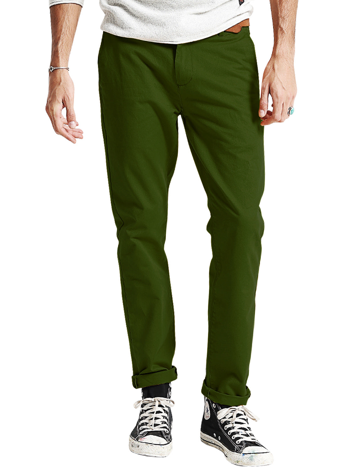 Men's Slim-Fitting Micro-Pleated Casual Pants #8105