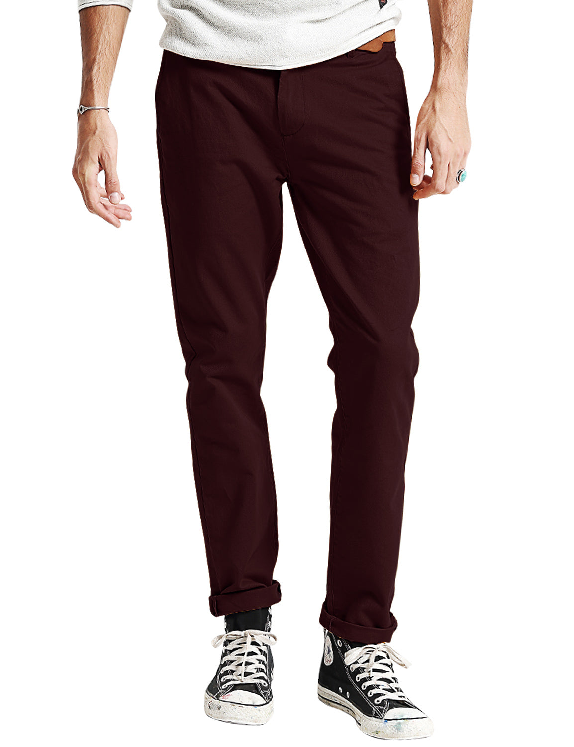 Men's Slim-Fitting Micro-Pleated Casual Pants #8105