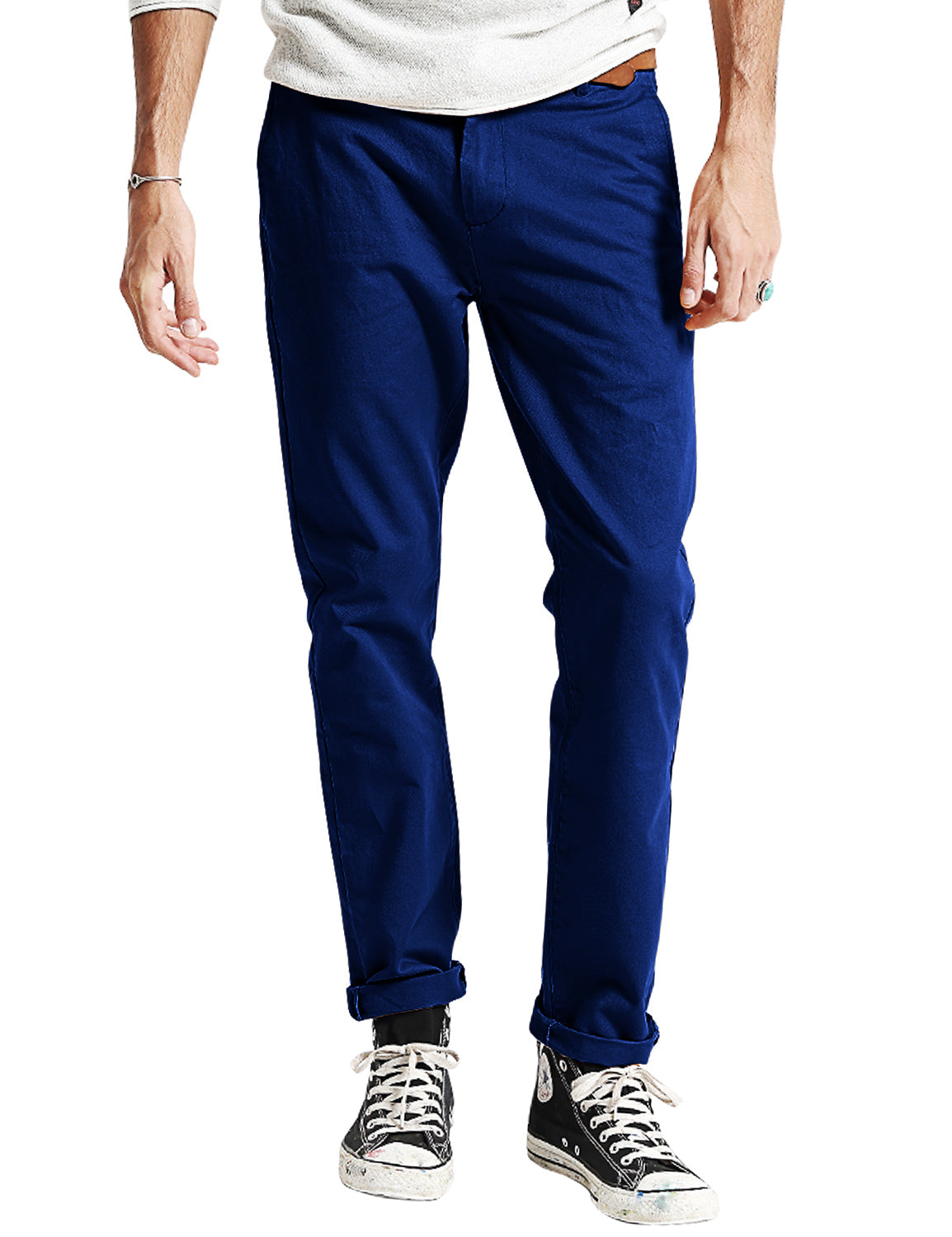 Men's Slim-Fitting Micro-Pleated Casual Pants #8105