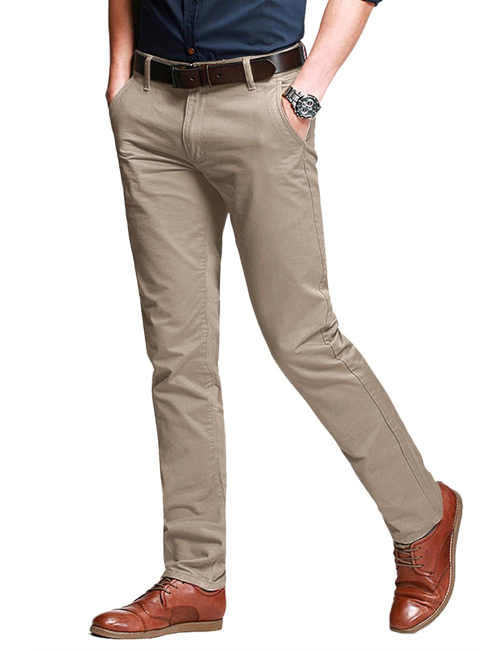 Match Men's Slim Fit Straight Leg Casual Trouser #8106