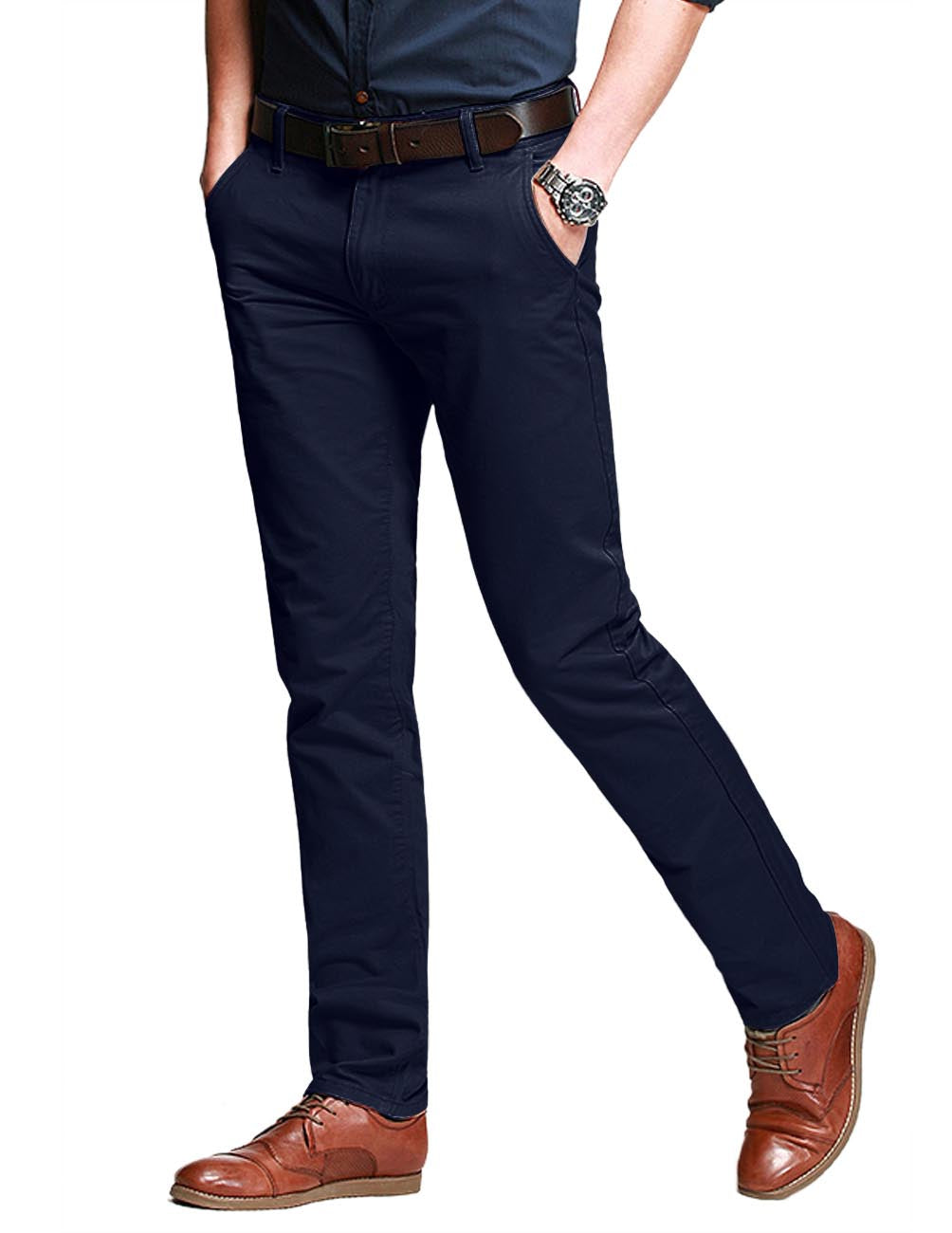 Match Men's Slim Fit Straight Leg Casual Trouser #8106