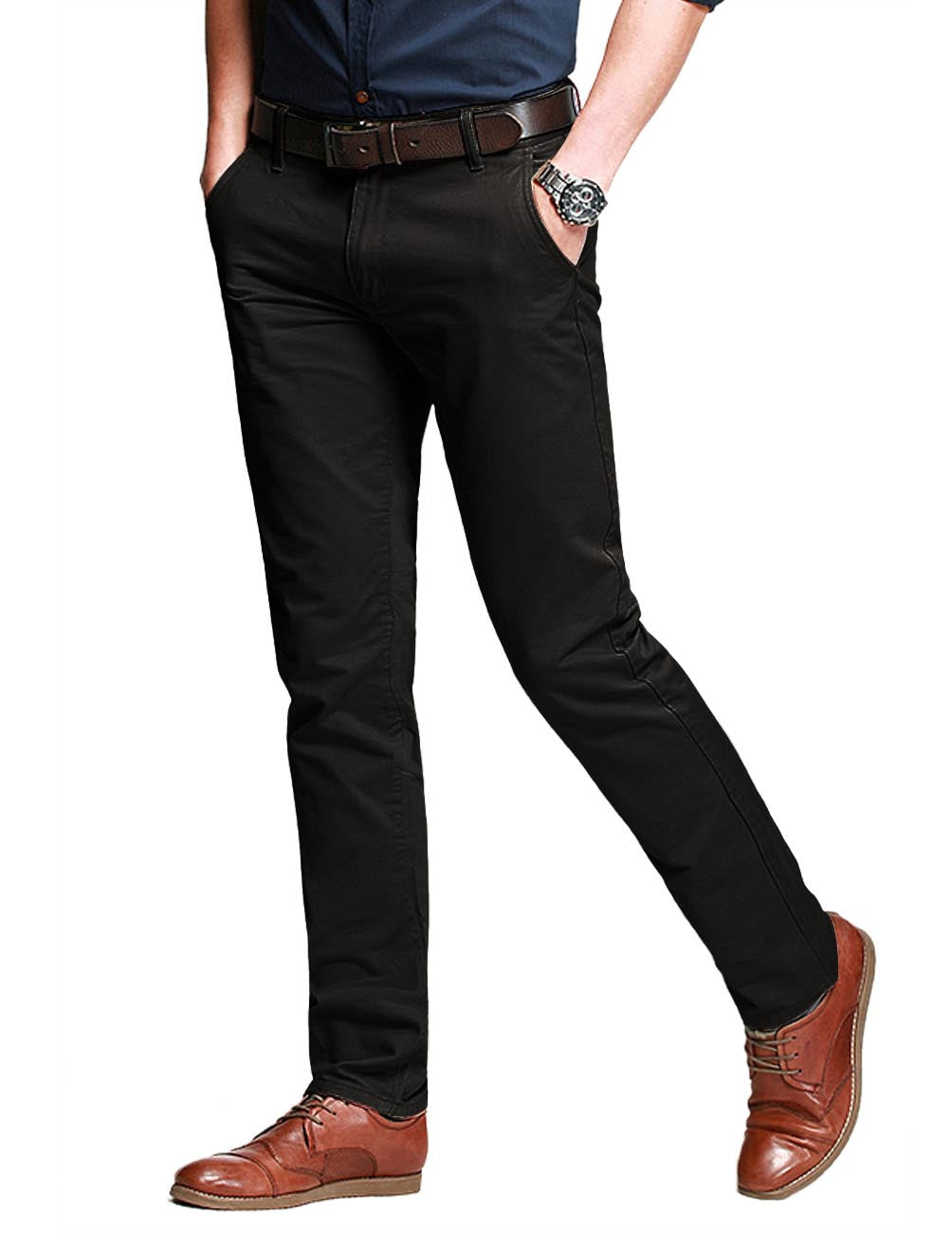 Match Men's Slim Fit Straight Leg Casual Trouser #8106