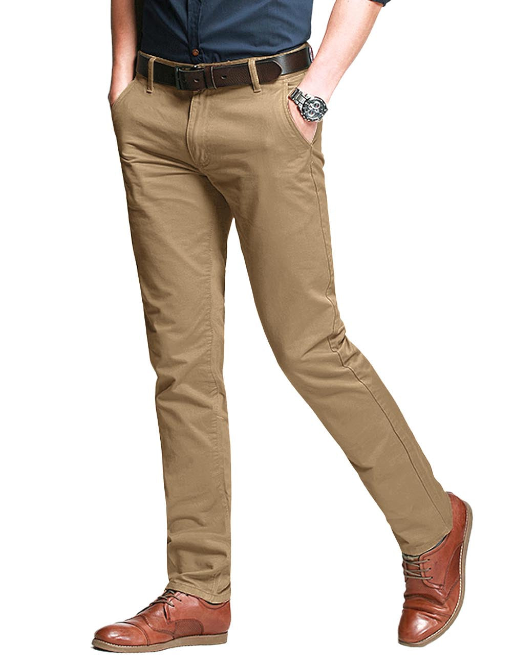 Match Men's Slim Fit Straight Leg Casual Trouser #8106