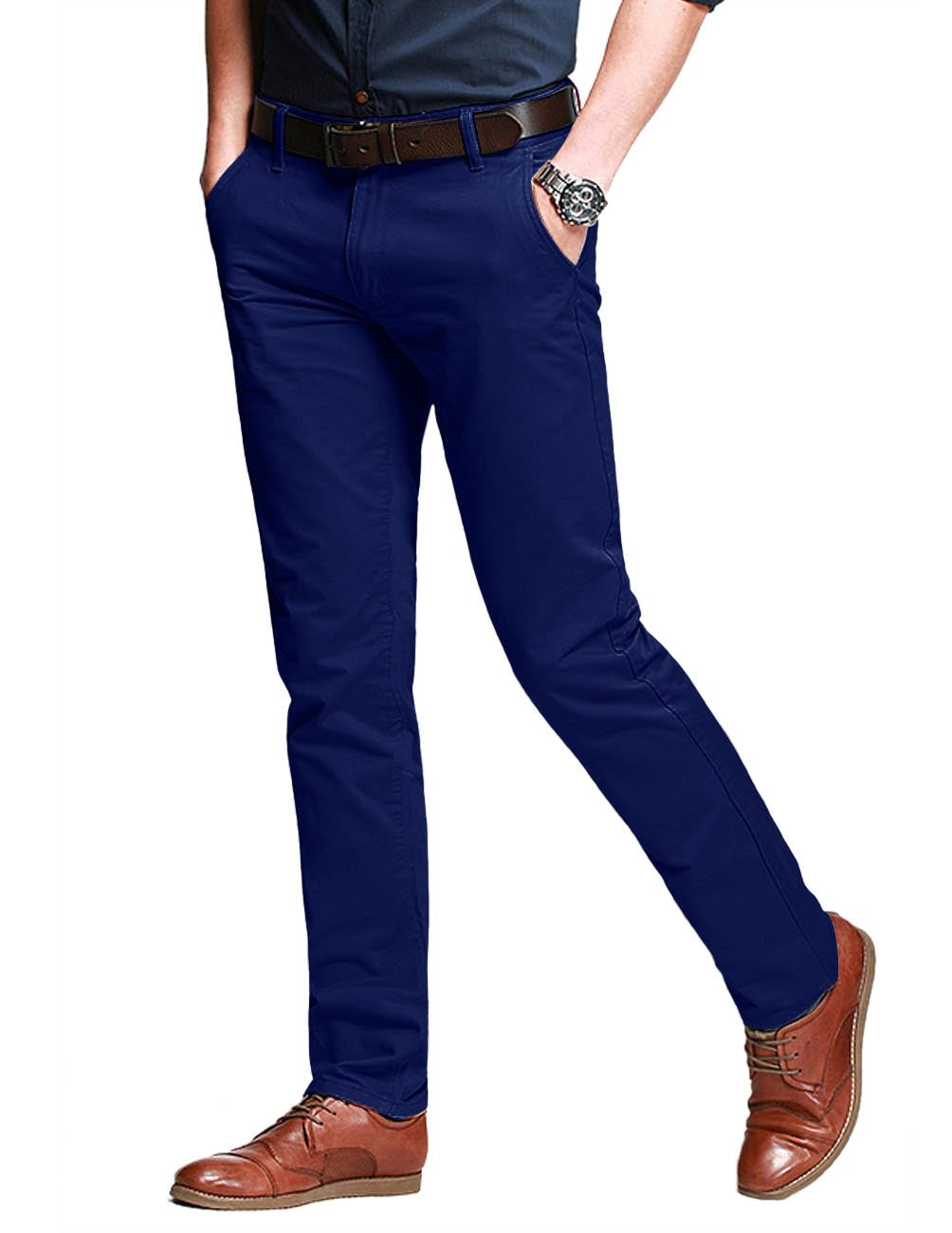 Match Men's Slim Fit Straight Leg Casual Trouser #8106