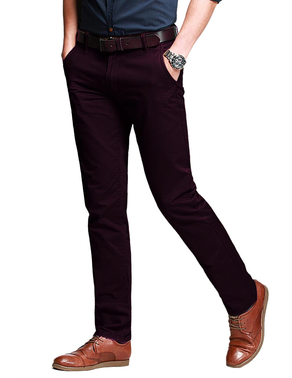 Match Men's Slim Fit Straight Leg Casual Trouser #8106