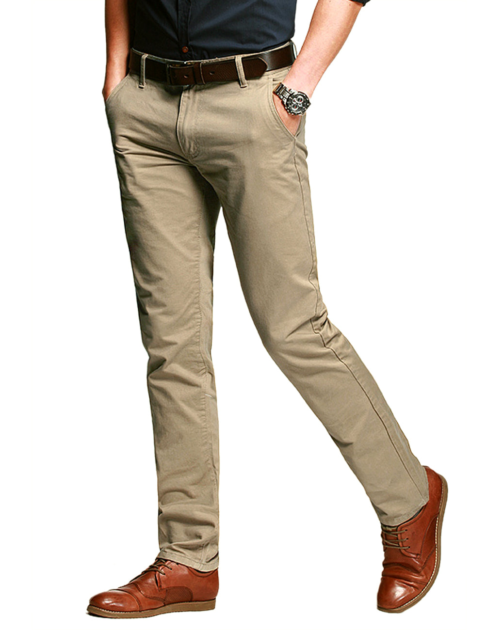 Men's Slim Tapered Casual Trousers #8118