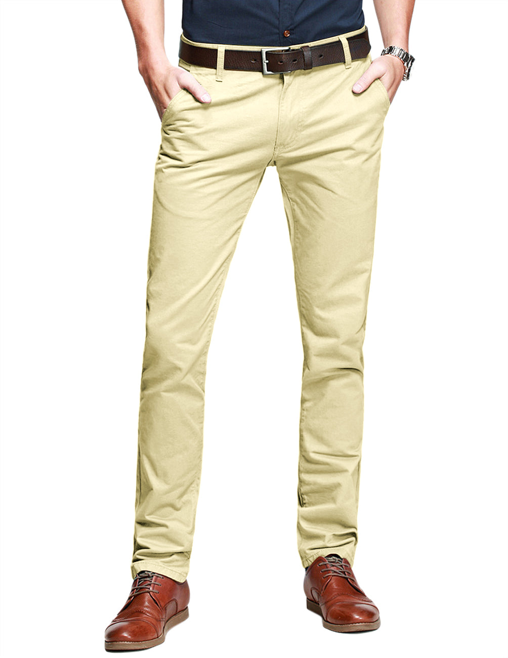 Men's Slim Tapered Casual Trousers #8118