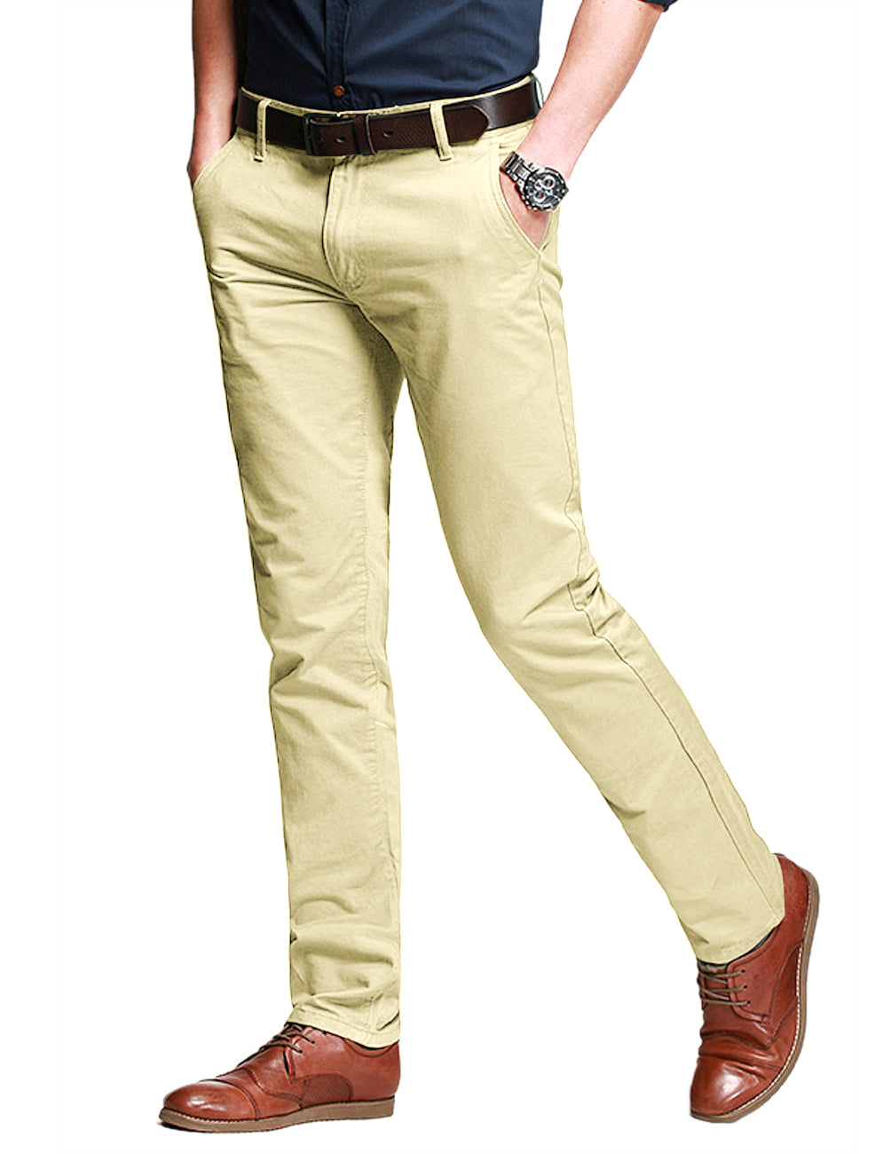 Men's Slim Tapered Casual Trousers #8118