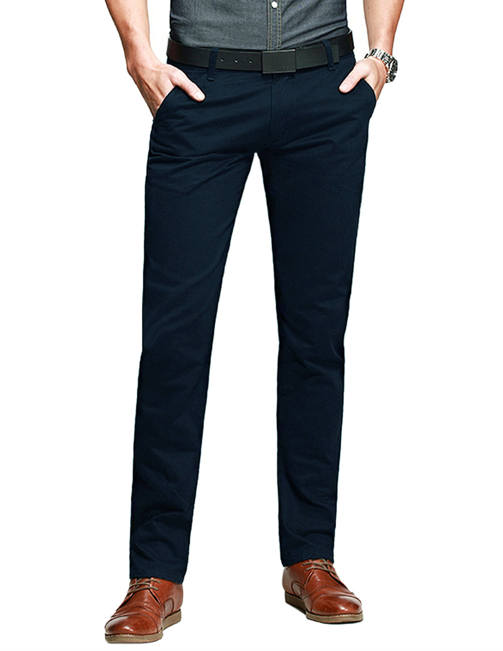 Men's Slim Tapered Casual Trousers #8118