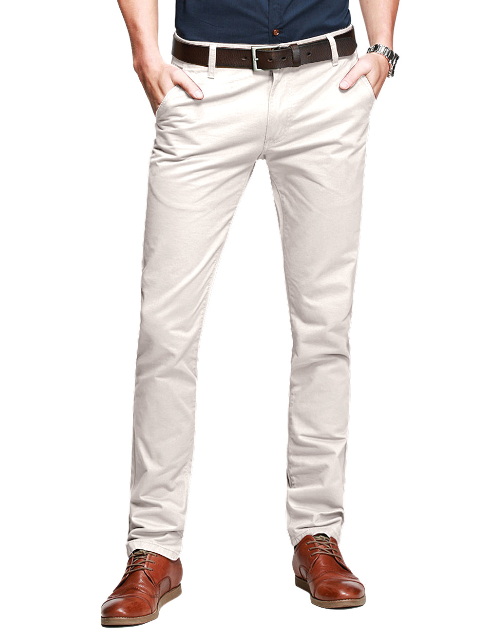 Men's Slim Tapered Casual Trousers #8118