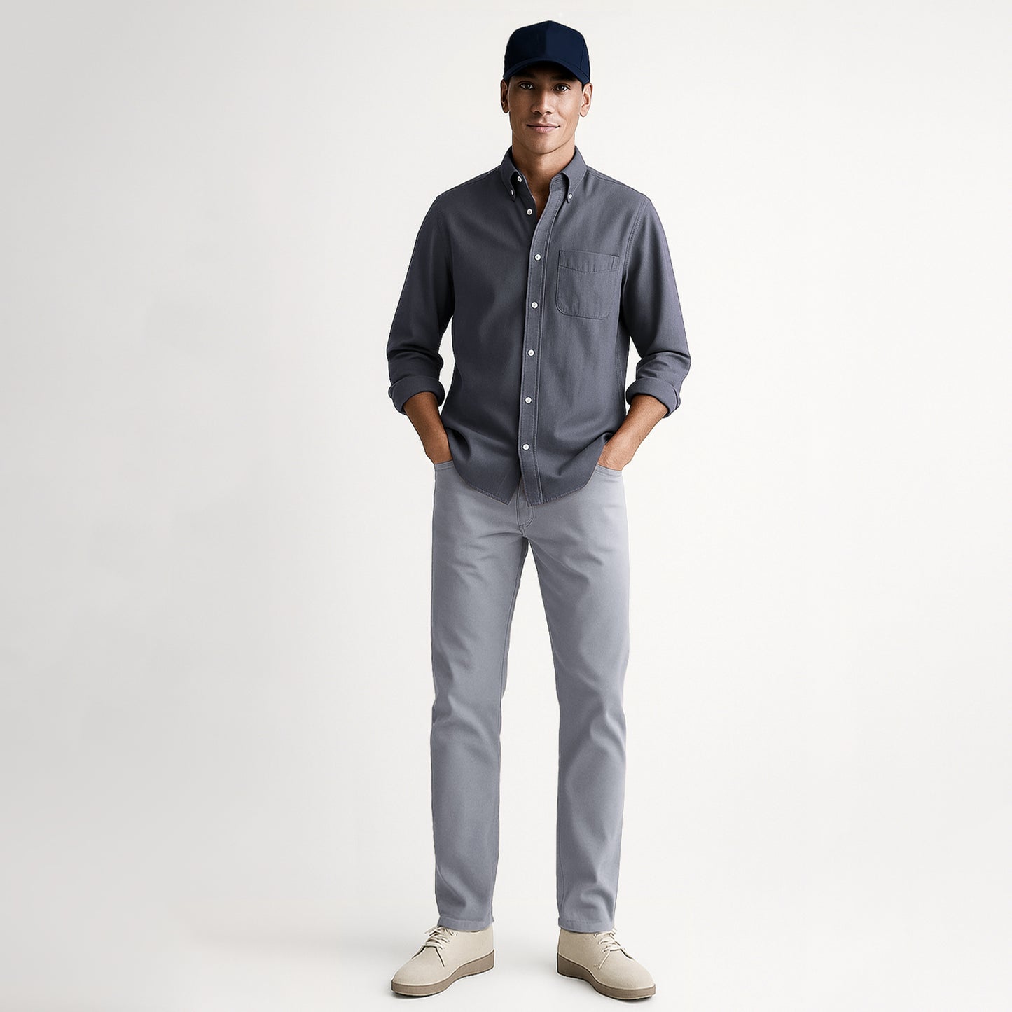 Match Men's Slim Fit Straight Leg Casual Trouser #8139