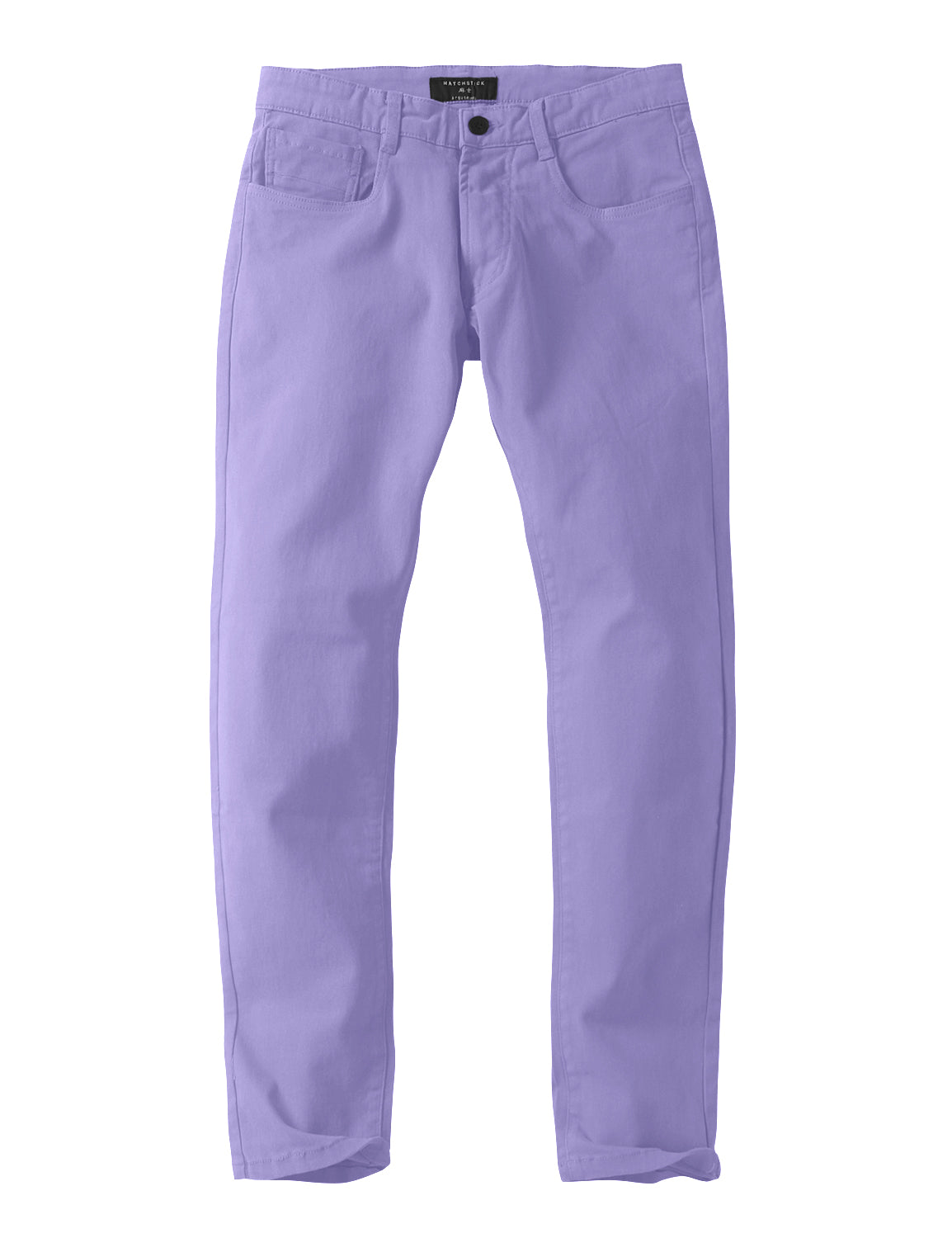 Match Colored Straight Leg Casual Trouser #8140